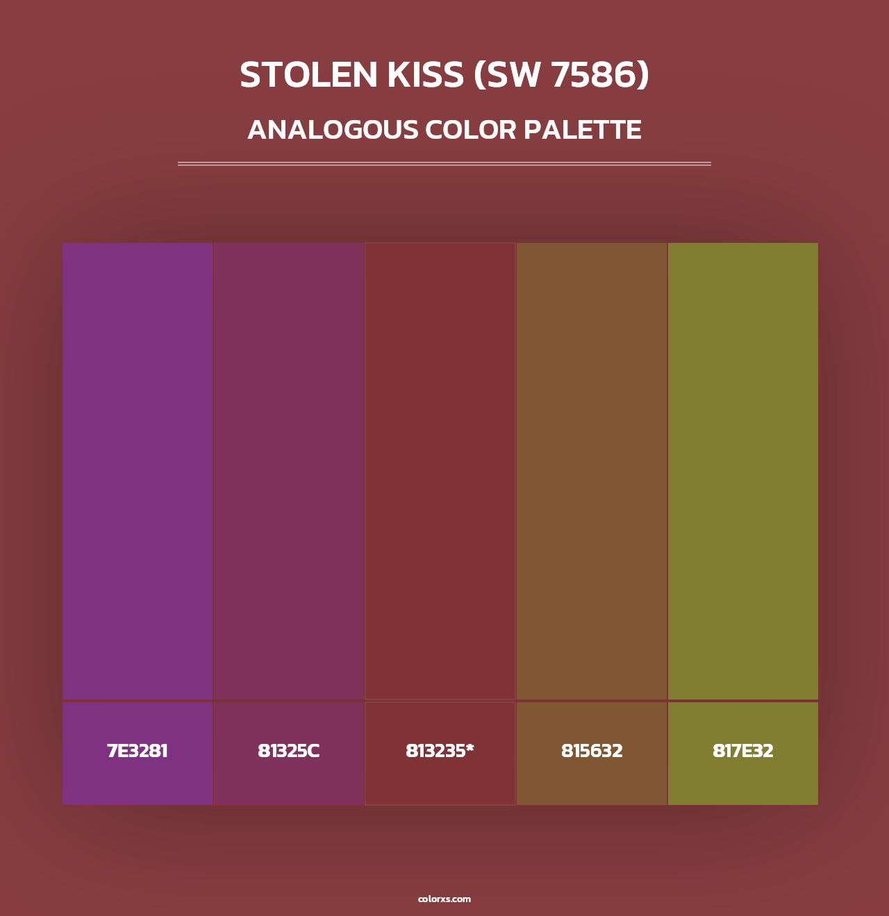 Stolen Kiss (SW 7586) - Analogous Color Palette