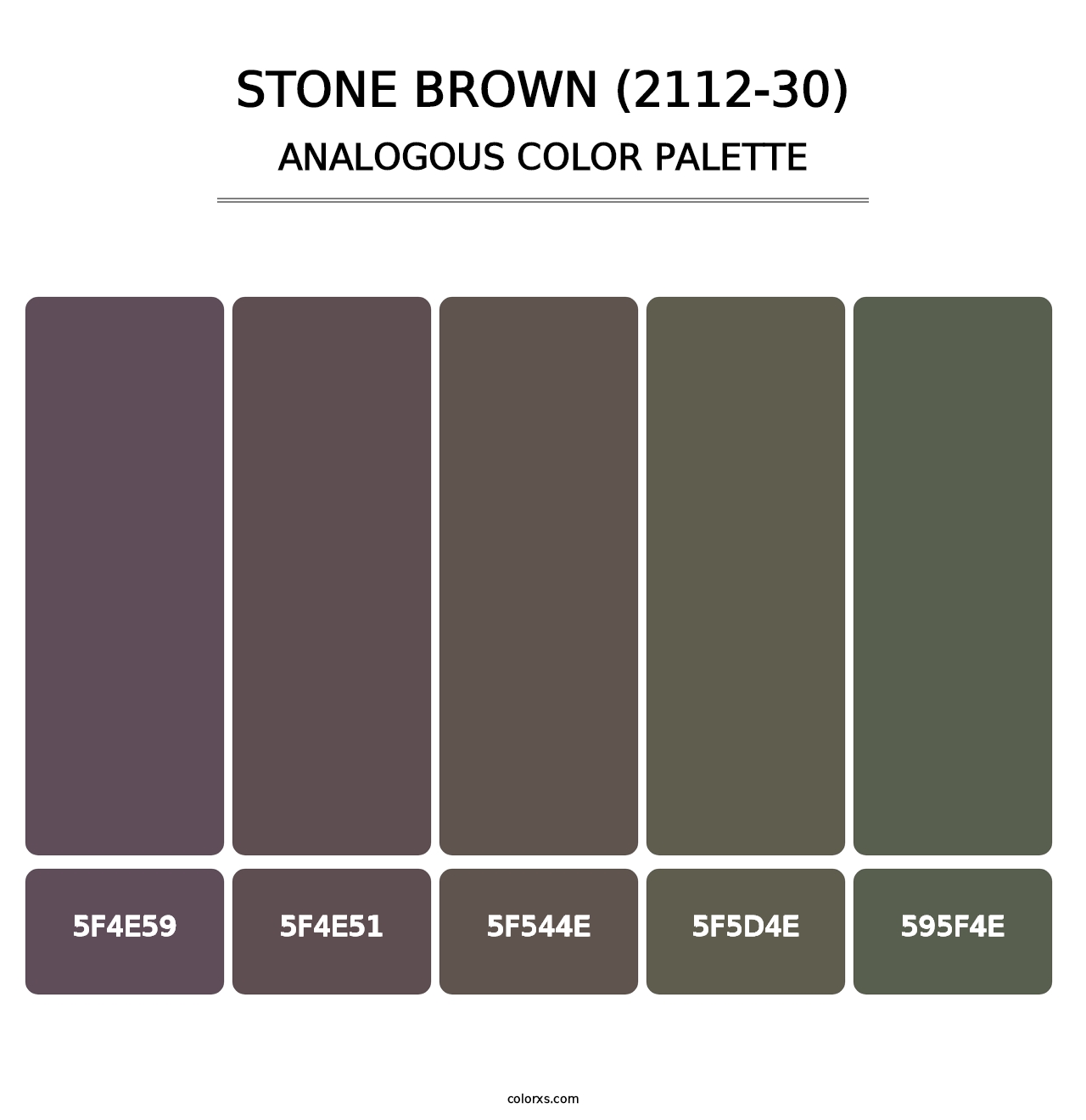 Stone Brown (2112-30) - Analogous Color Palette