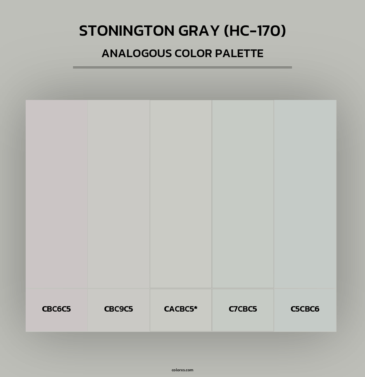 Stonington Gray (HC-170) - Analogous Color Palette