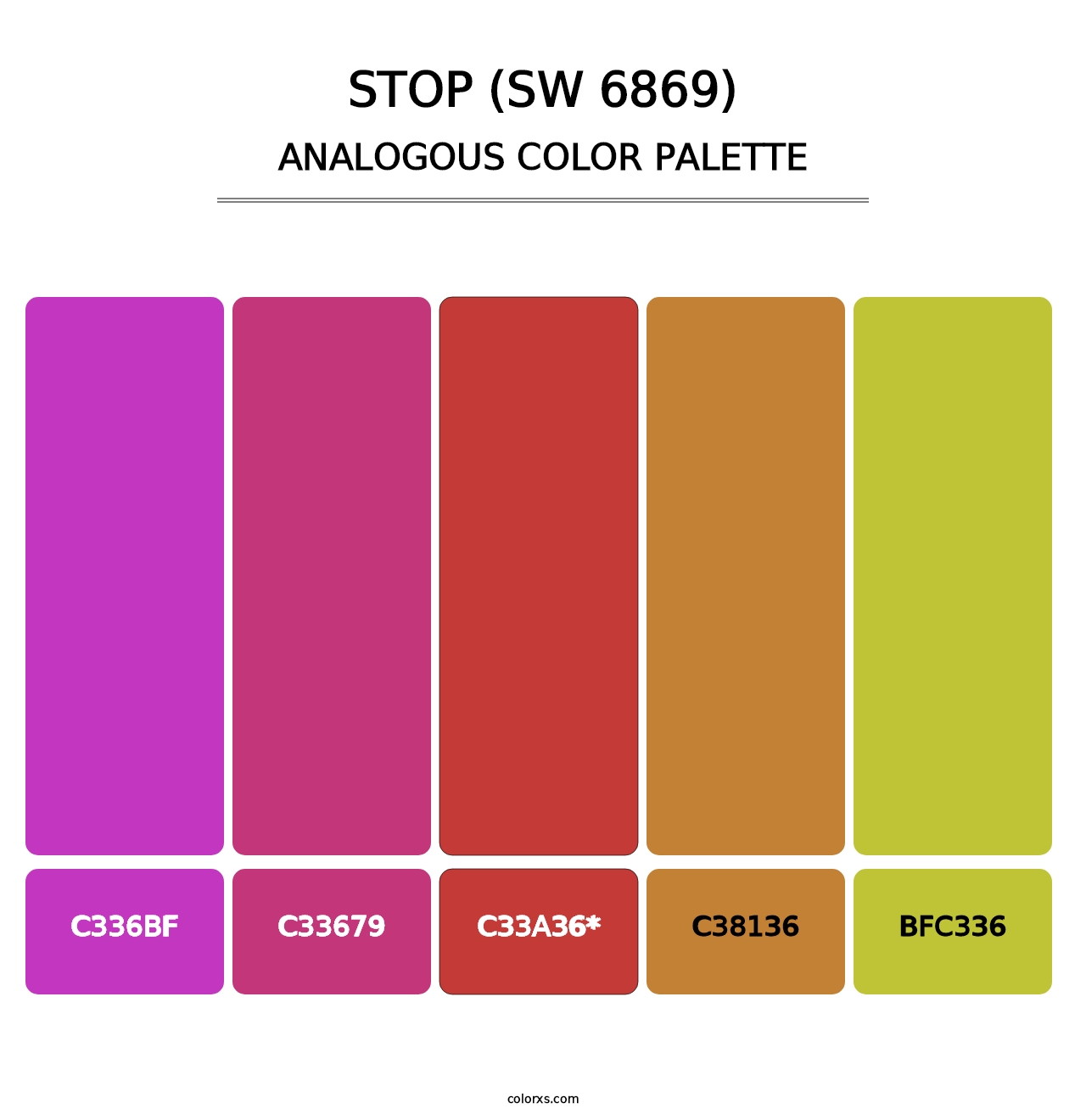 Stop (SW 6869) - Analogous Color Palette
