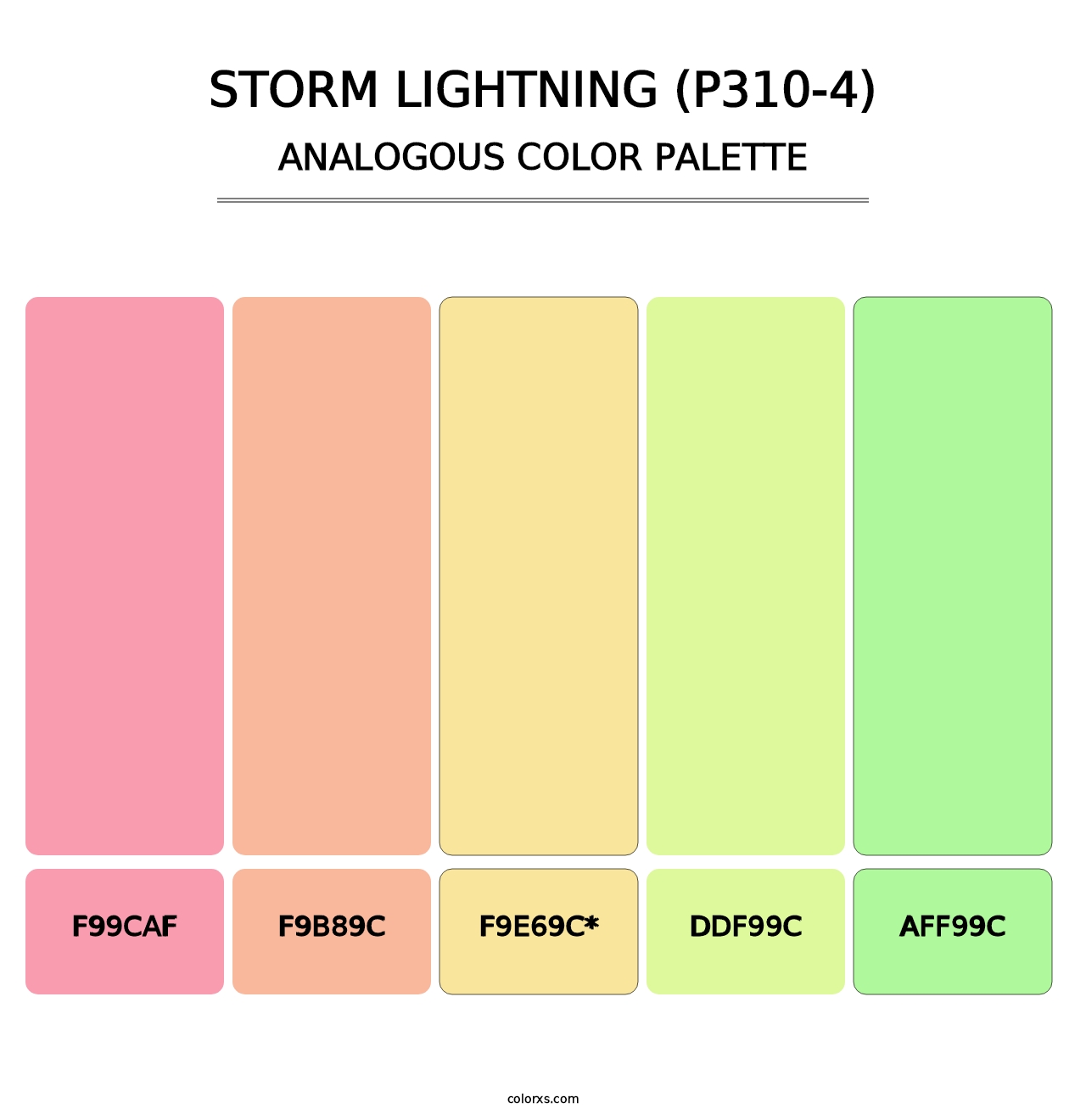 Storm Lightning (P310-4) - Analogous Color Palette