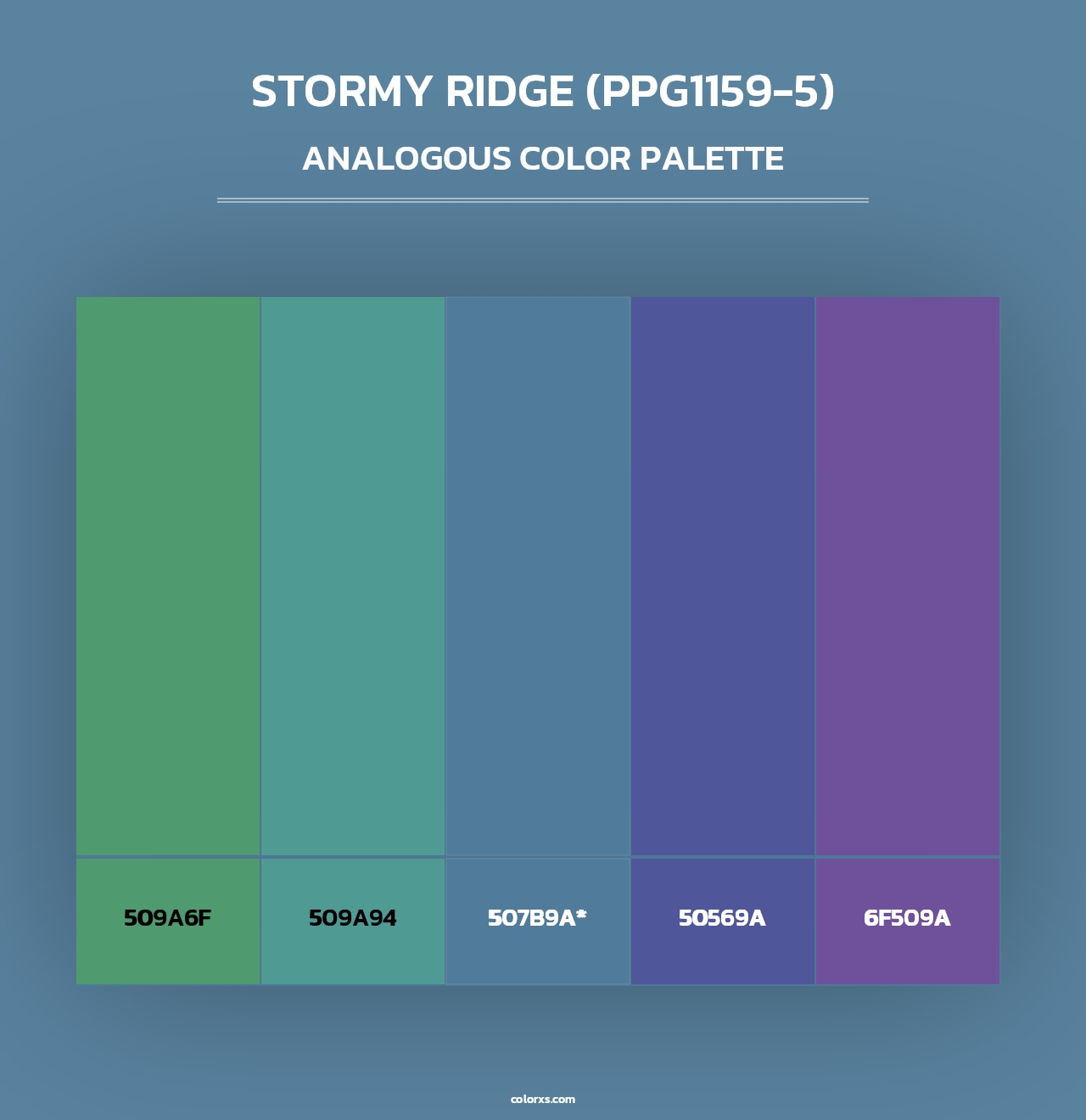 Stormy Ridge (PPG1159-5) - Analogous Color Palette