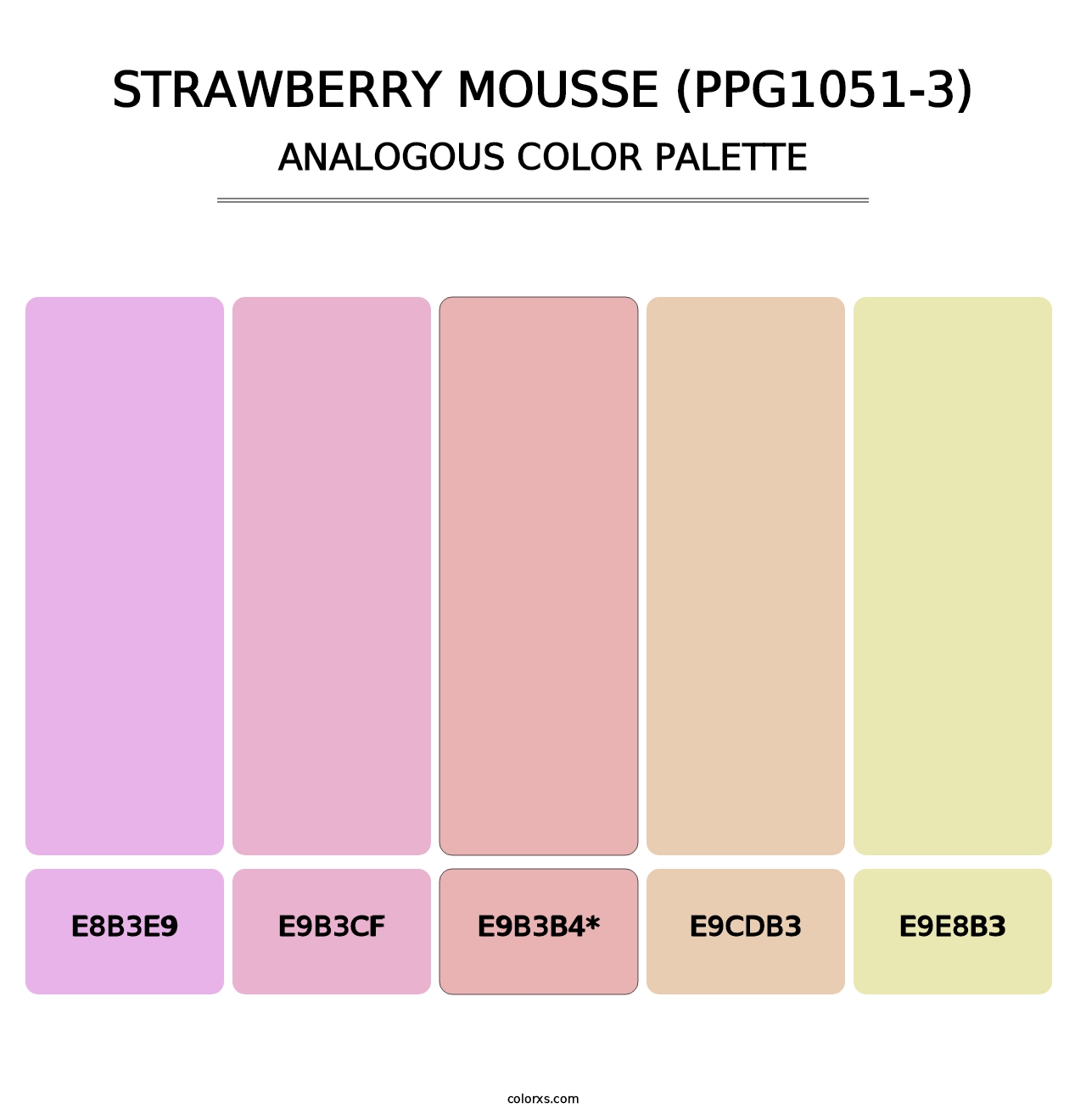 Strawberry Mousse (PPG1051-3) - Analogous Color Palette
