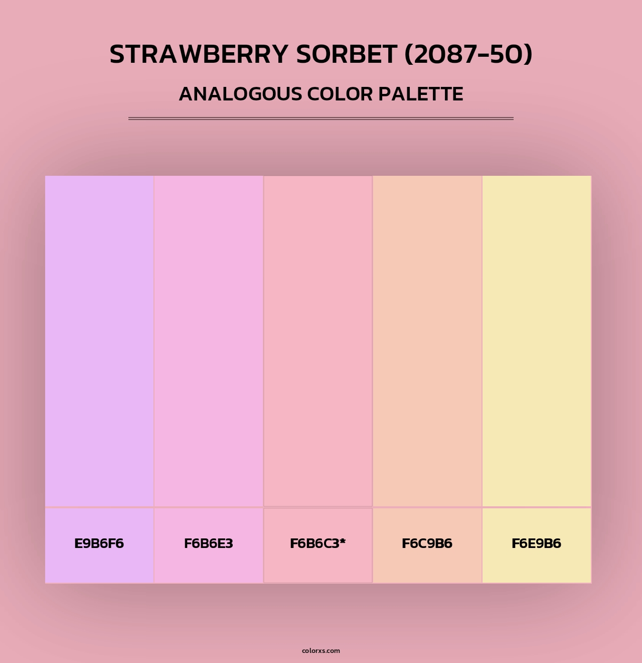 Strawberry Sorbet (2087-50) - Analogous Color Palette
