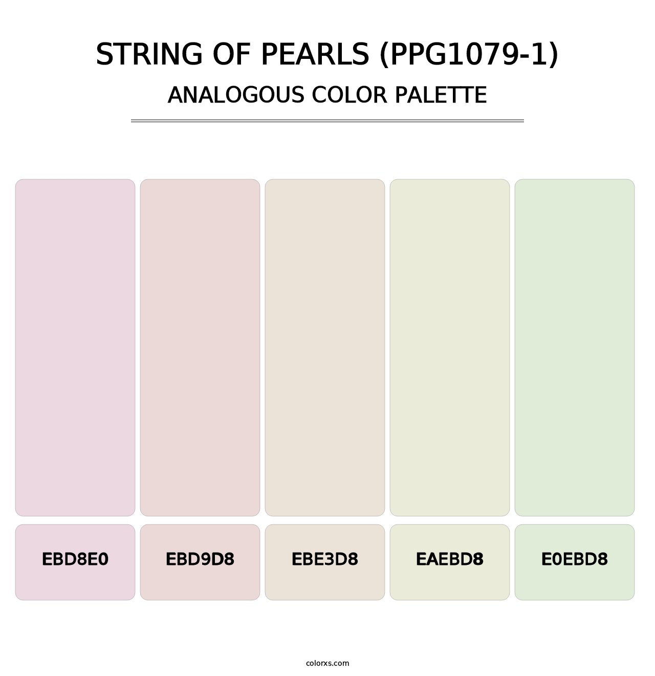 String Of Pearls (PPG1079-1) - Analogous Color Palette