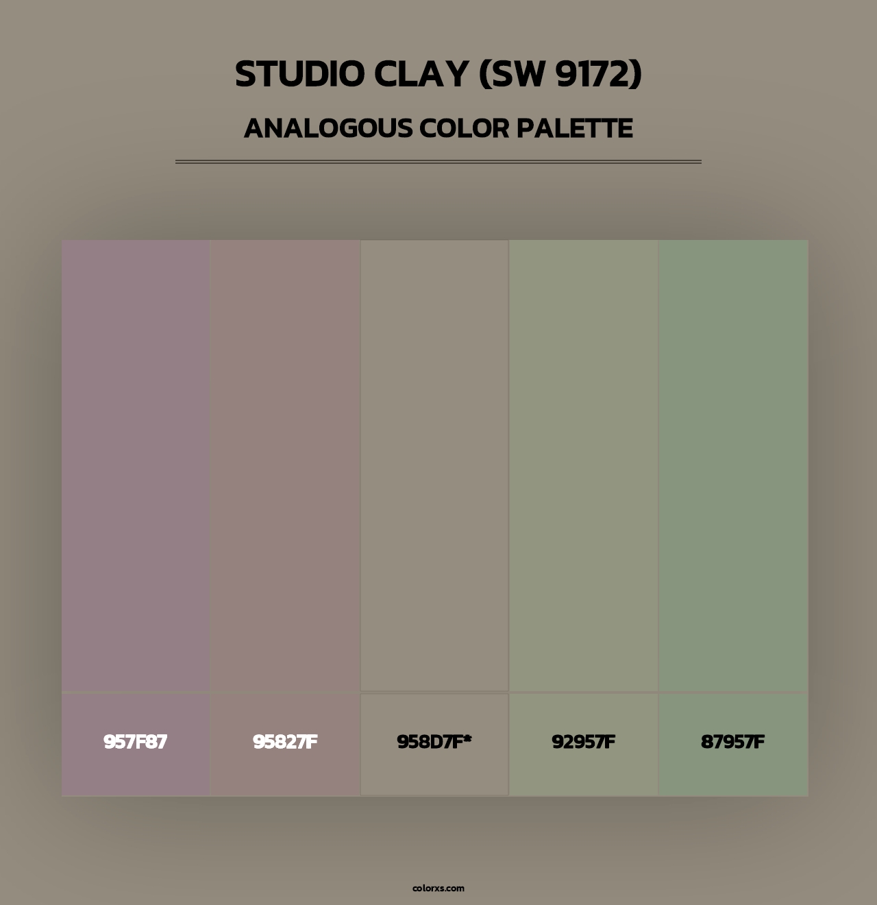 Studio Clay (SW 9172) - Analogous Color Palette