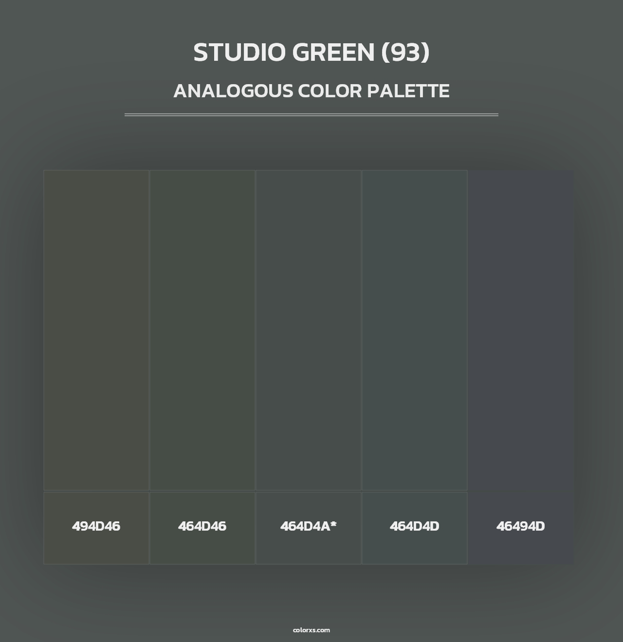 Studio Green (93) - Analogous Color Palette