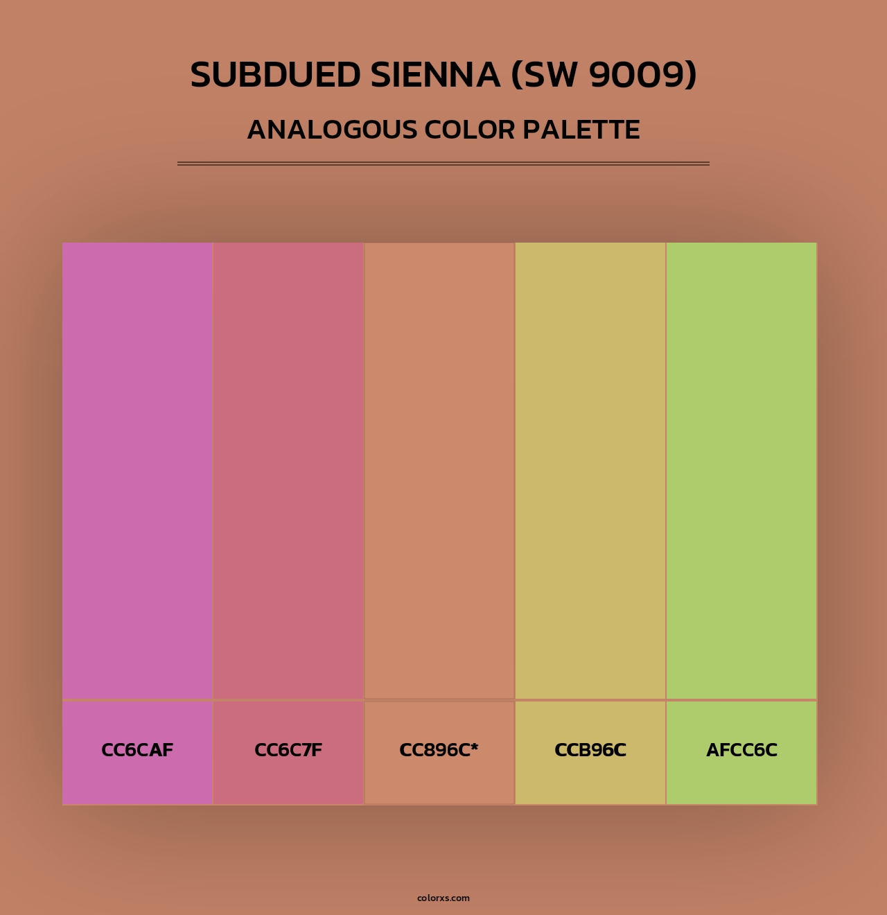 Subdued Sienna (SW 9009) - Analogous Color Palette