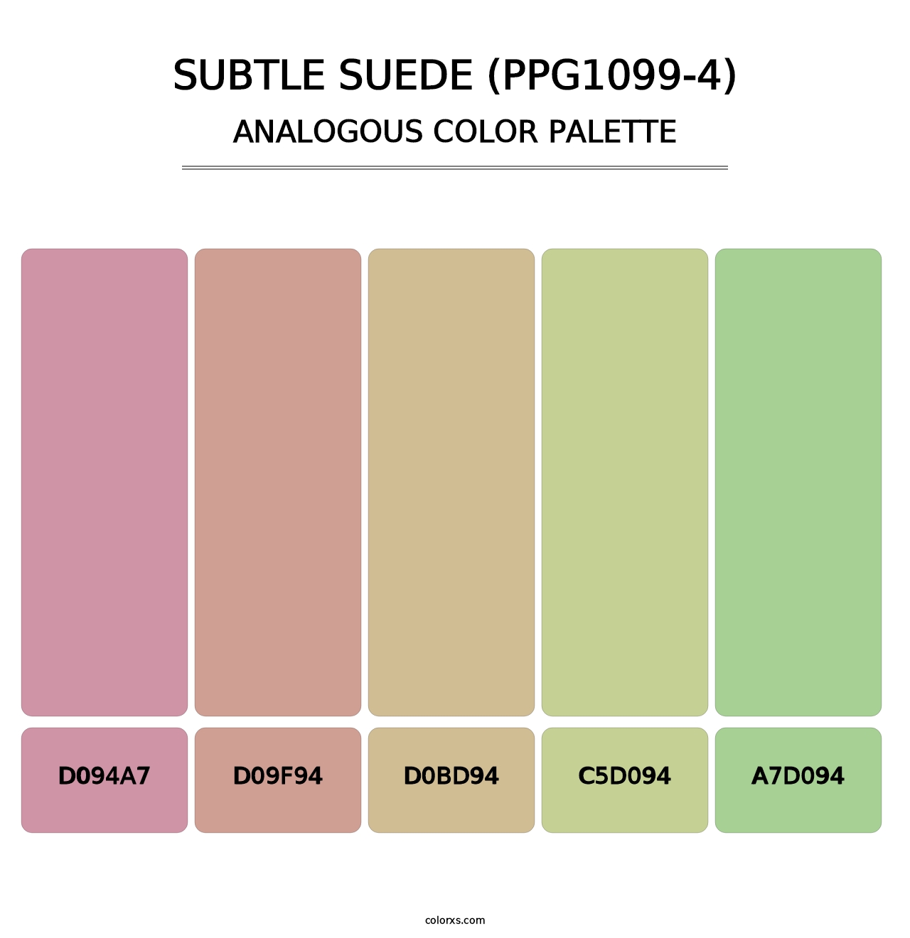 Subtle Suede (PPG1099-4) - Analogous Color Palette