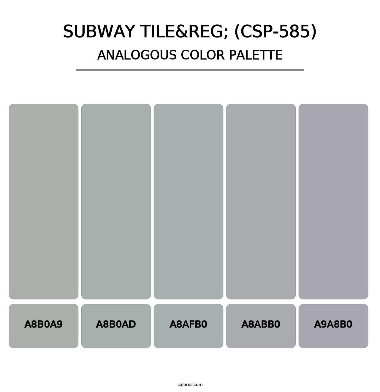 Subway Tile&reg; (CSP-585) - Analogous Color Palette