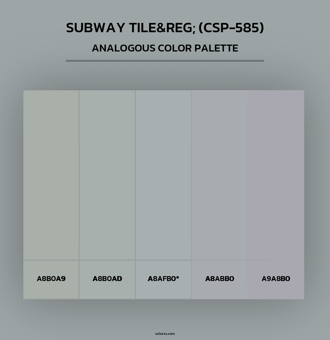Subway Tile&reg; (CSP-585) - Analogous Color Palette