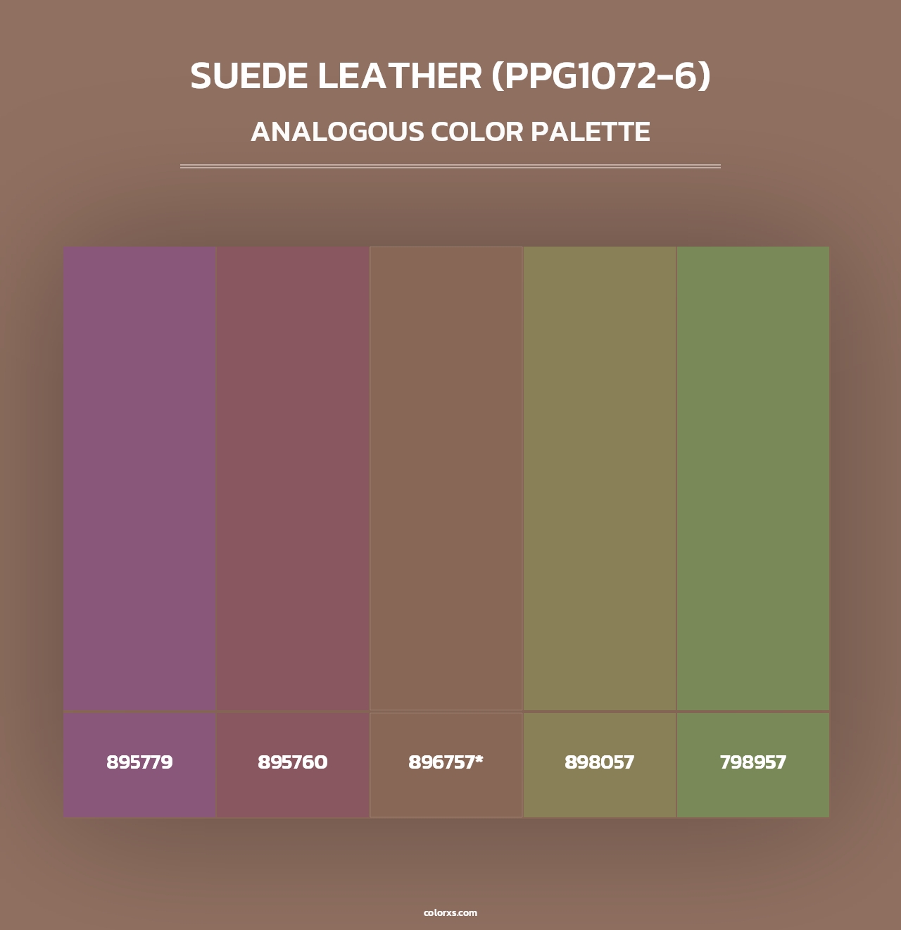 Suede Leather (PPG1072-6) - Analogous Color Palette