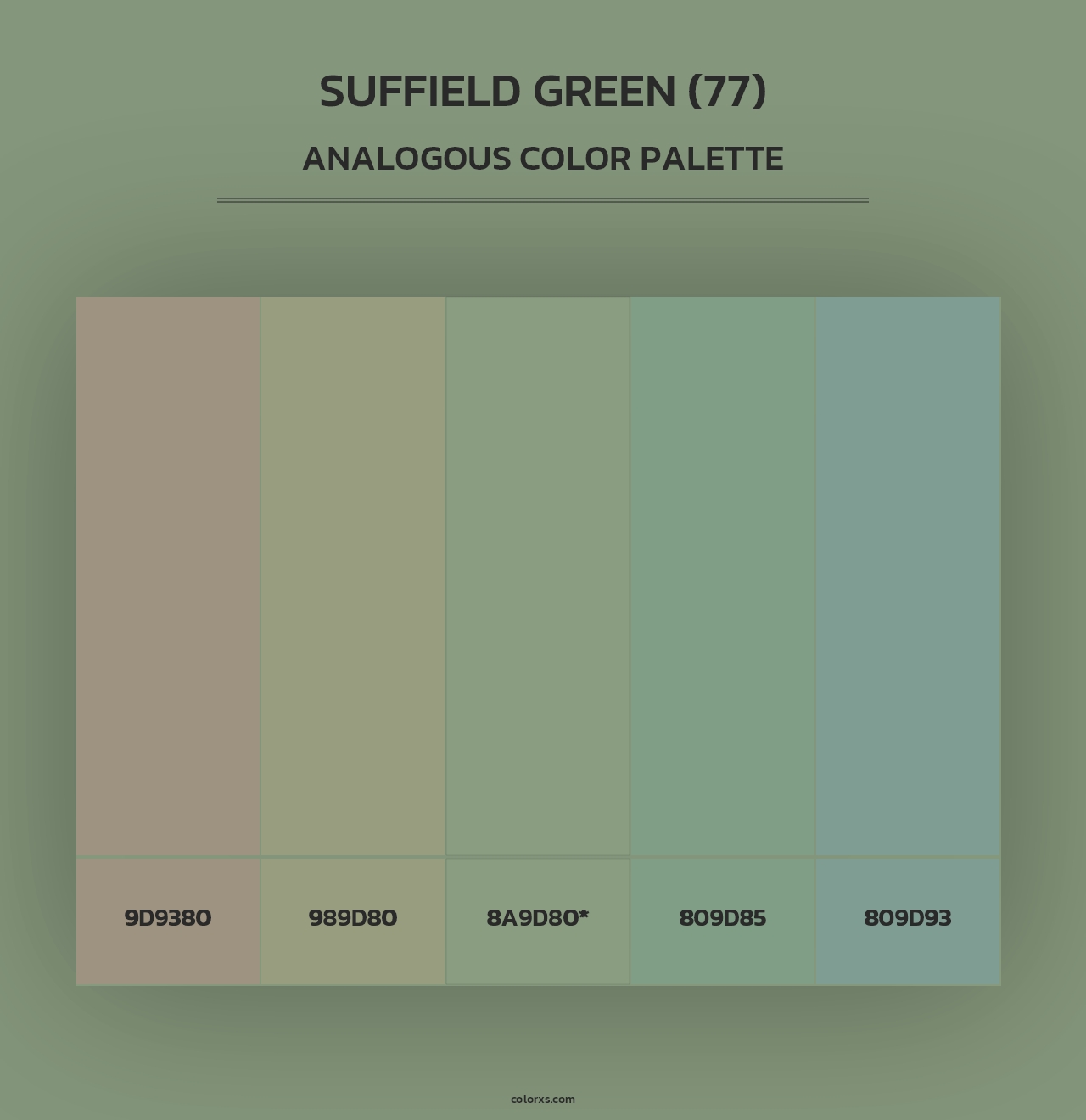 Suffield Green (77) - Analogous Color Palette