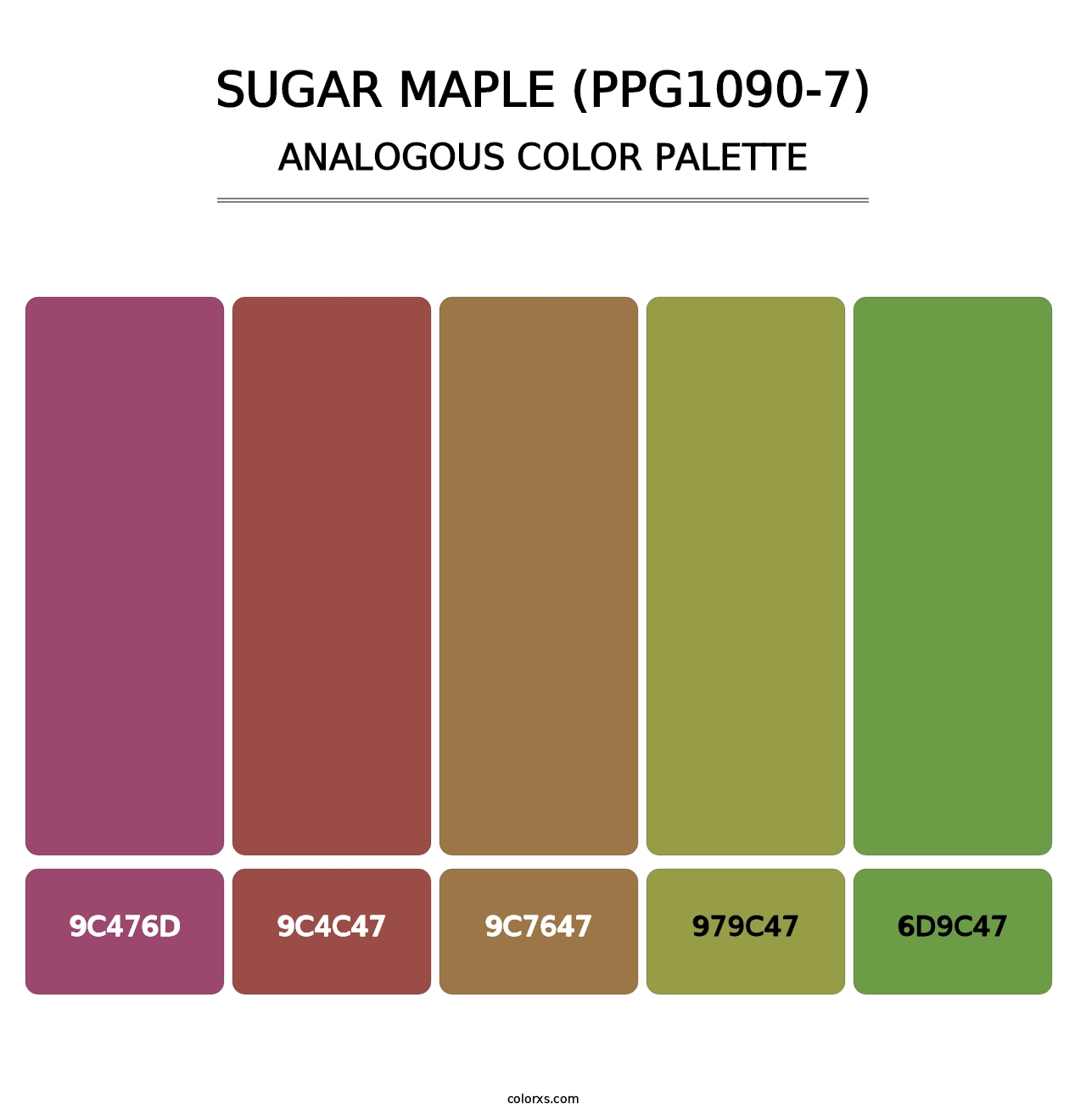 Sugar Maple (PPG1090-7) - Analogous Color Palette