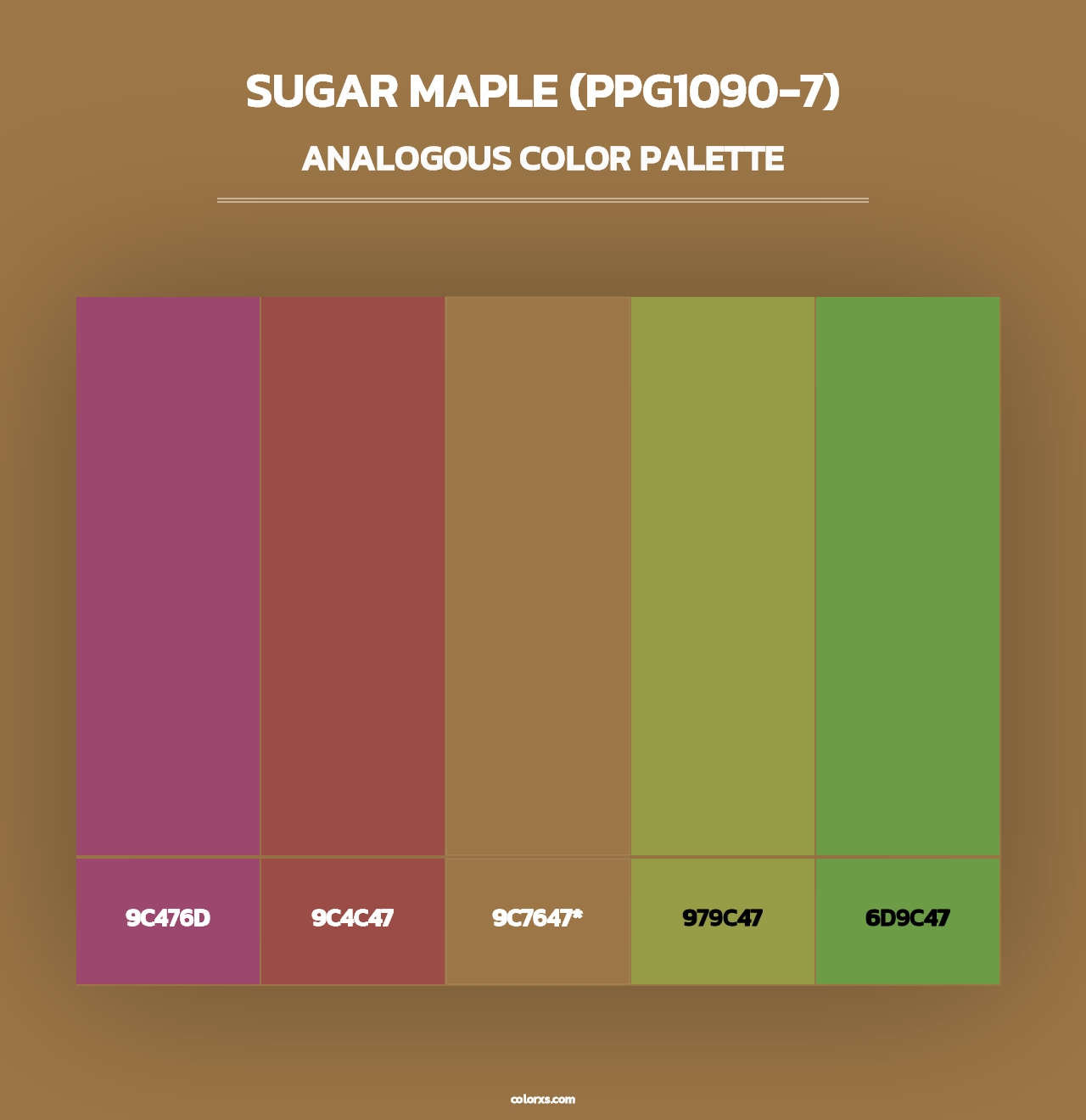 Sugar Maple (PPG1090-7) - Analogous Color Palette