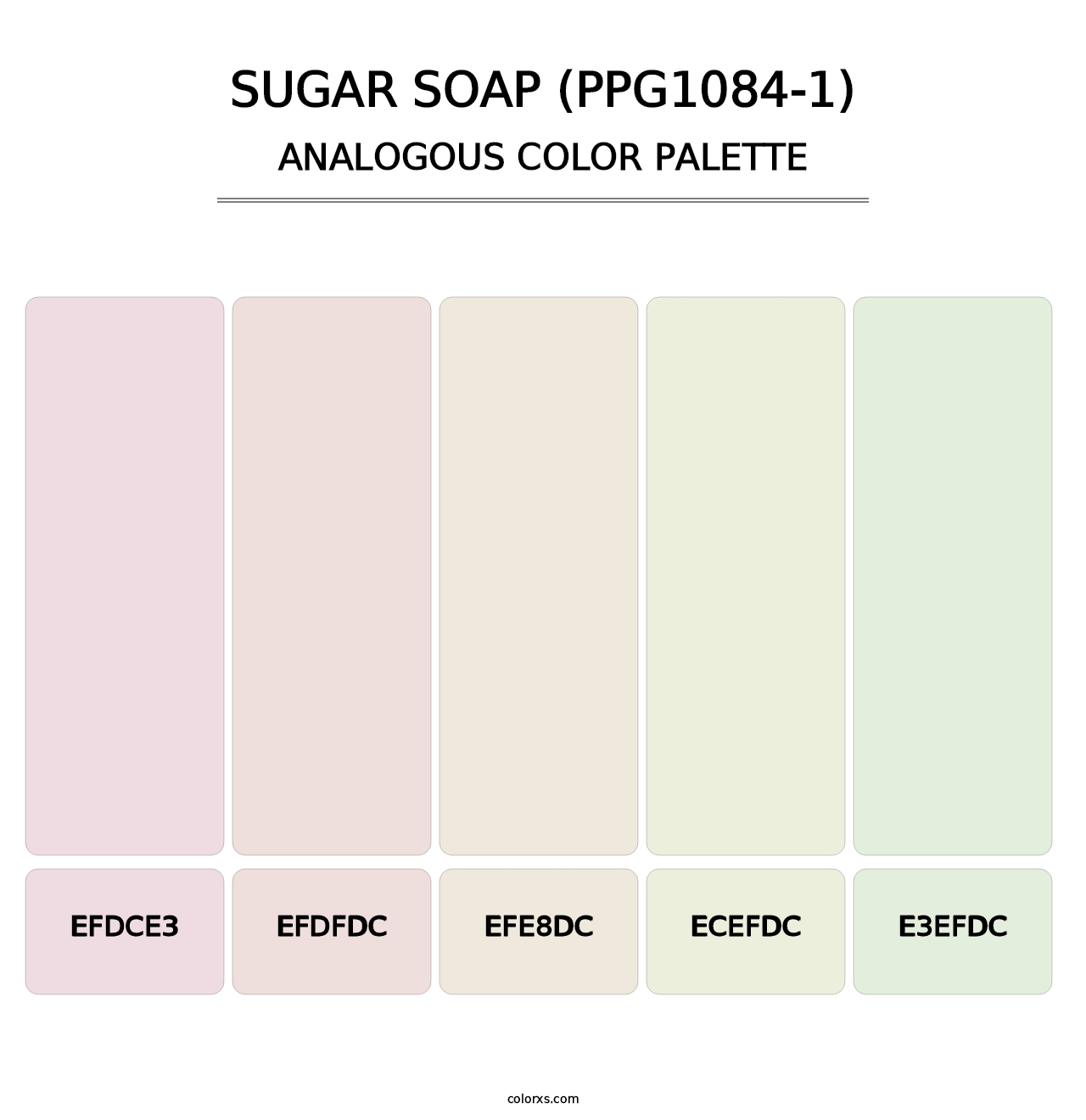 Sugar Soap (PPG1084-1) - Analogous Color Palette