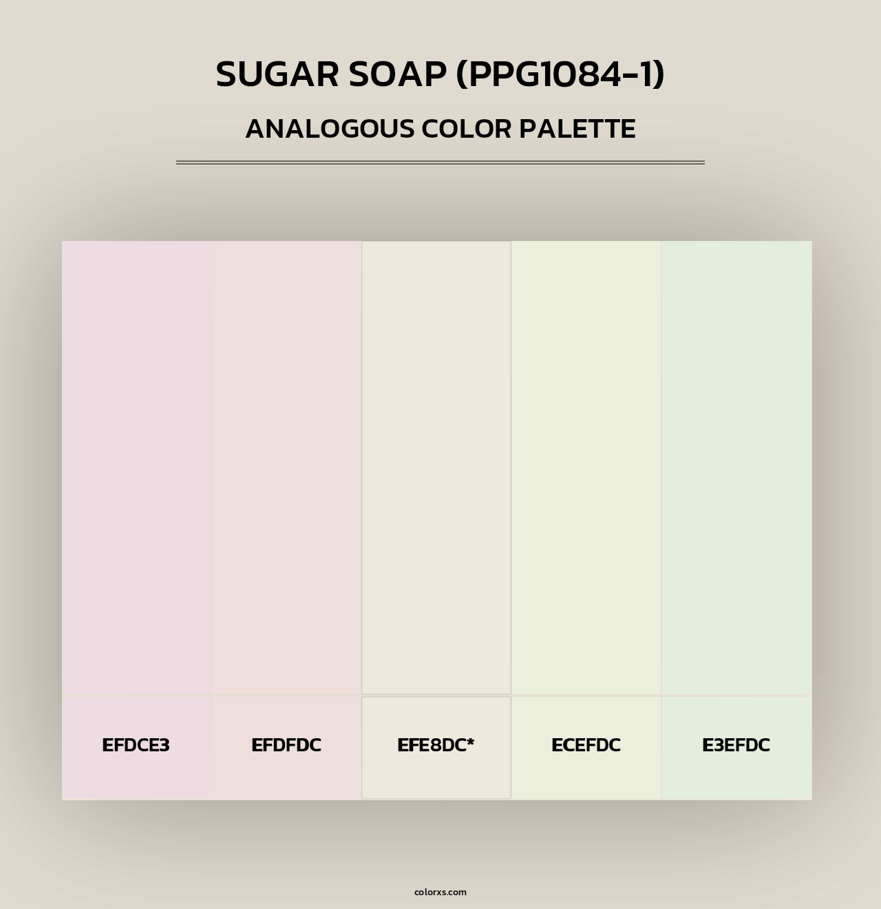 Sugar Soap (PPG1084-1) - Analogous Color Palette