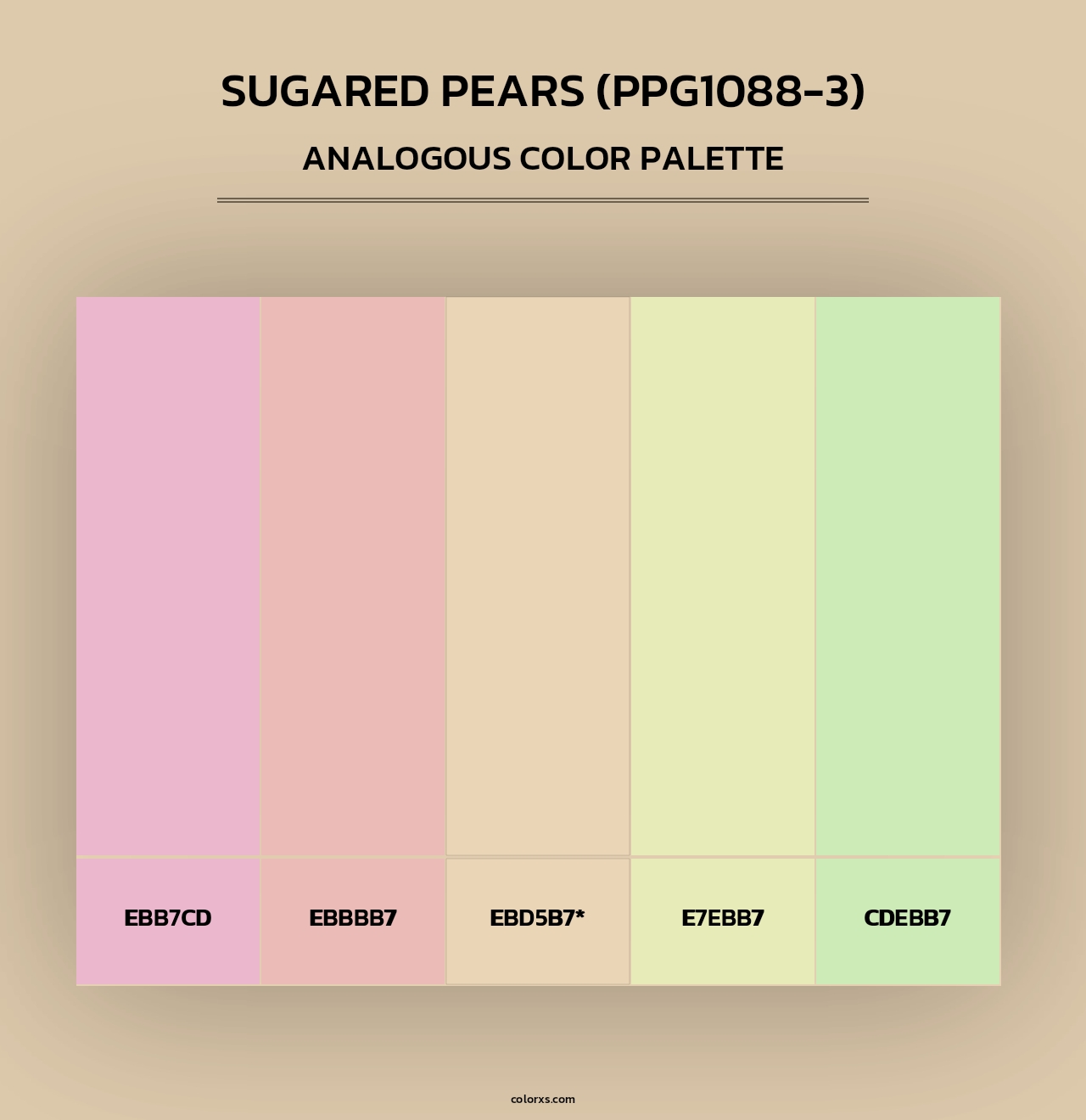 Sugared Pears (PPG1088-3) - Analogous Color Palette