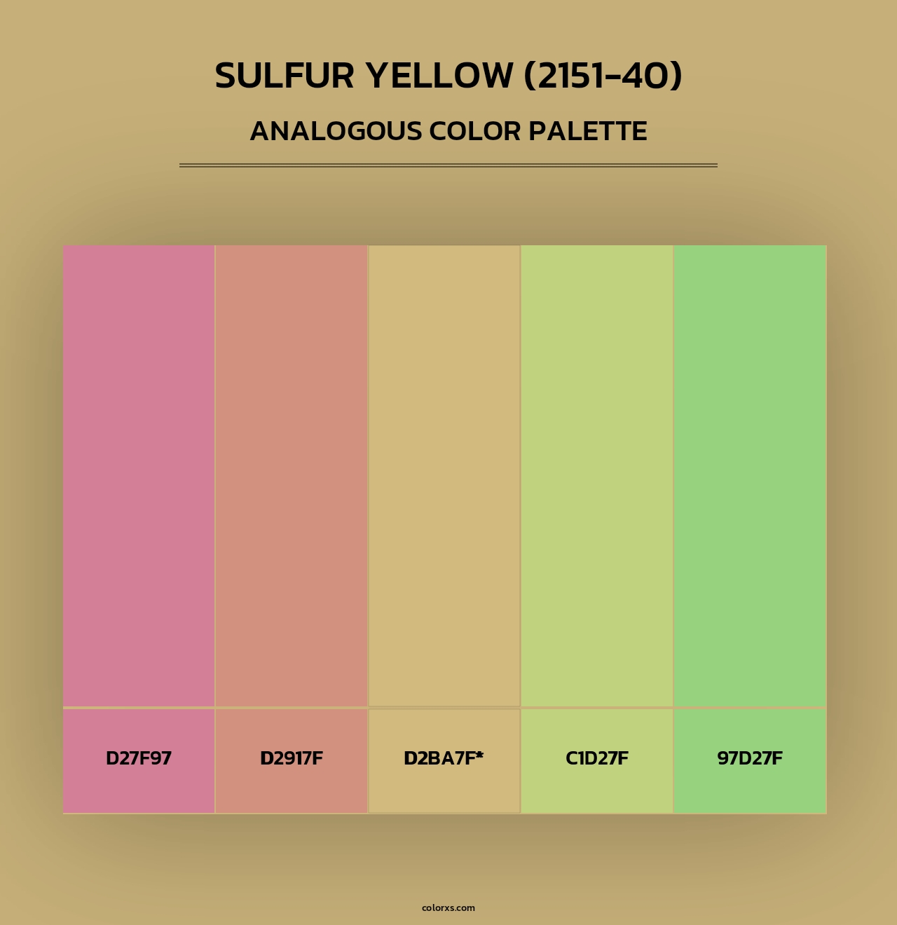 Sulfur Yellow (2151-40) - Analogous Color Palette