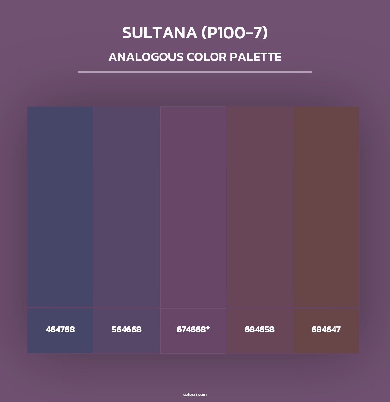 Sultana (P100-7) - Analogous Color Palette