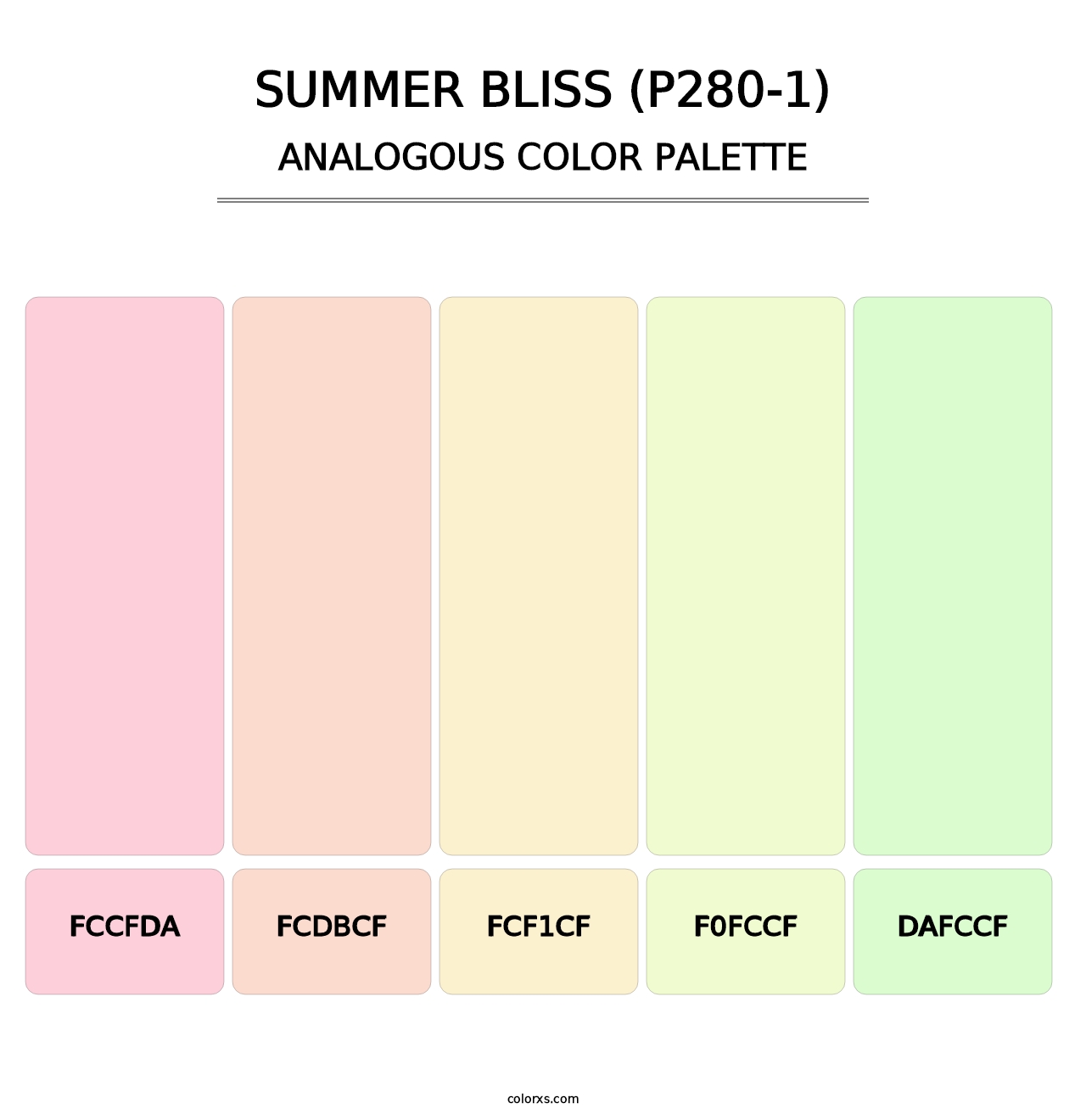 Summer Bliss (P280-1) - Analogous Color Palette