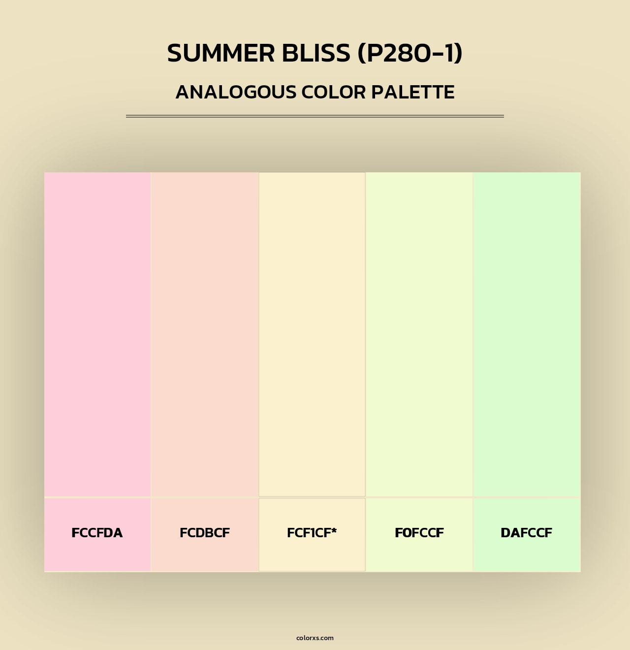 Summer Bliss (P280-1) - Analogous Color Palette