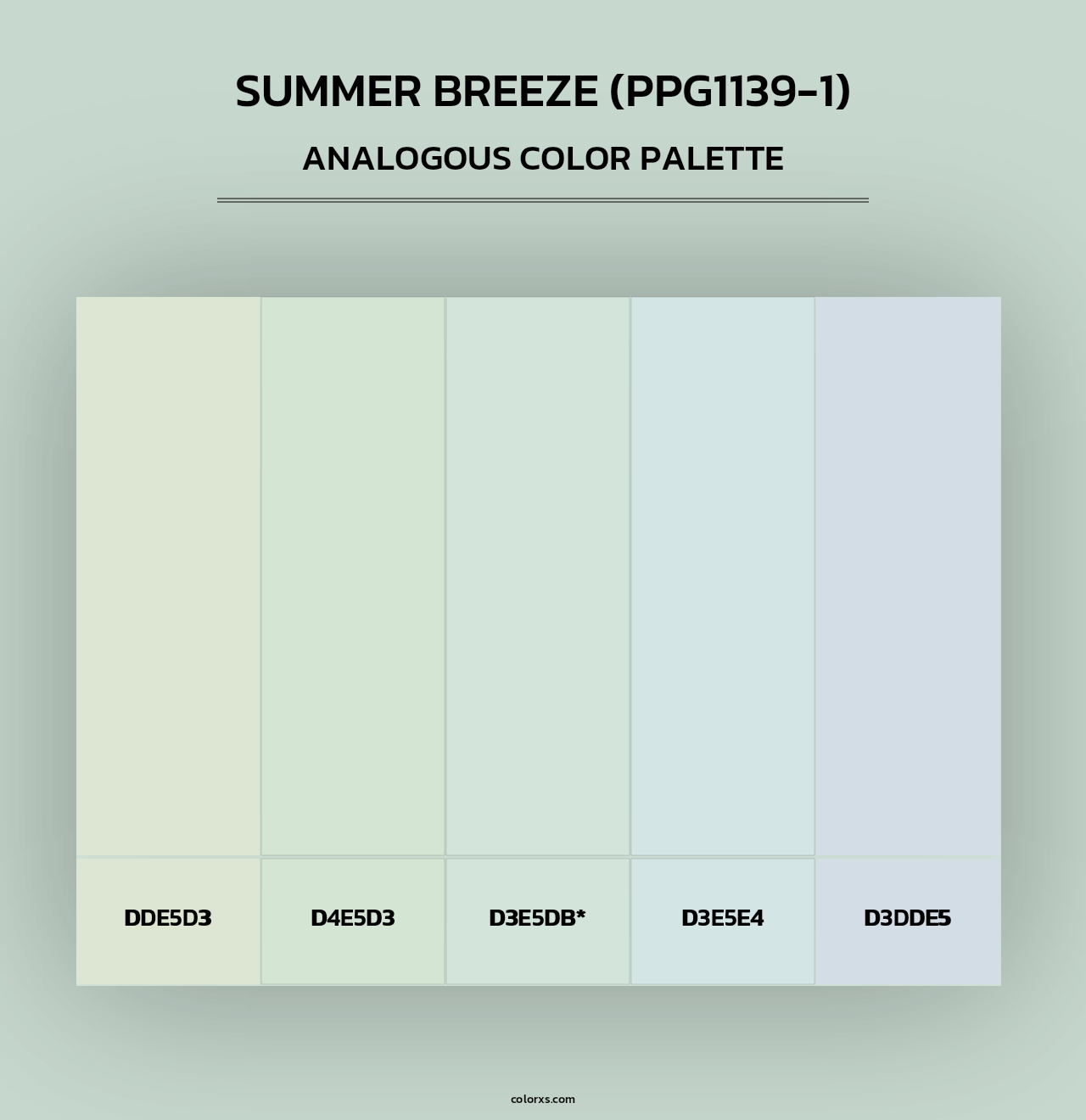 Summer Breeze (PPG1139-1) - Analogous Color Palette