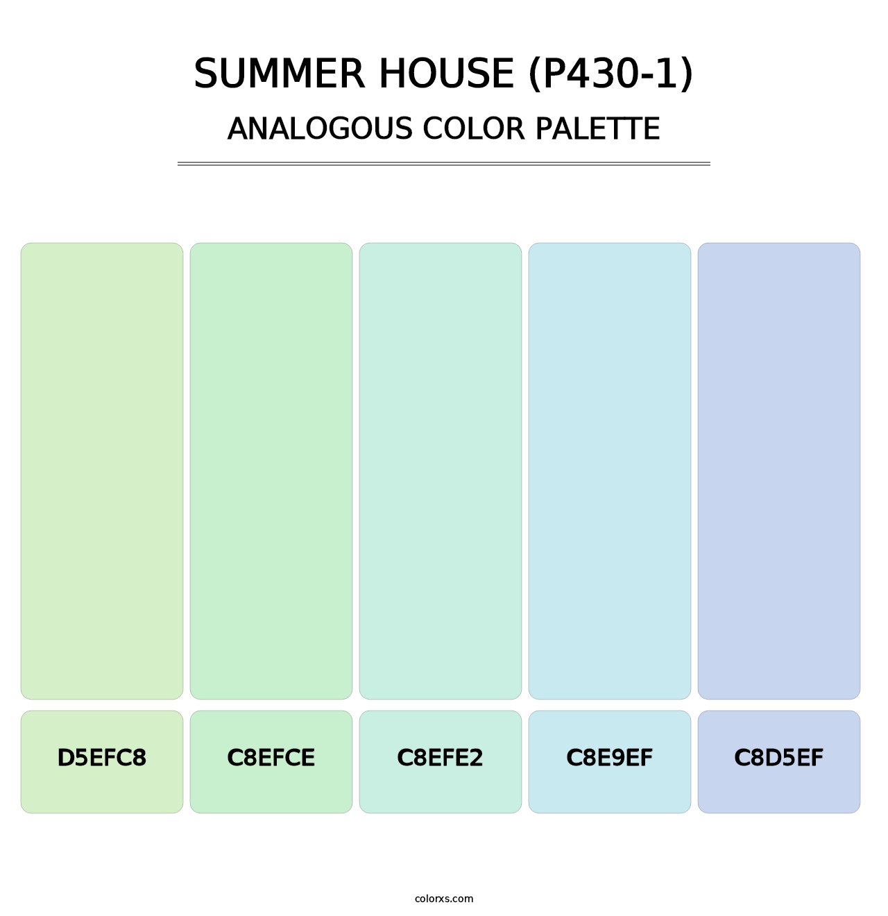 Summer House (P430-1) - Analogous Color Palette