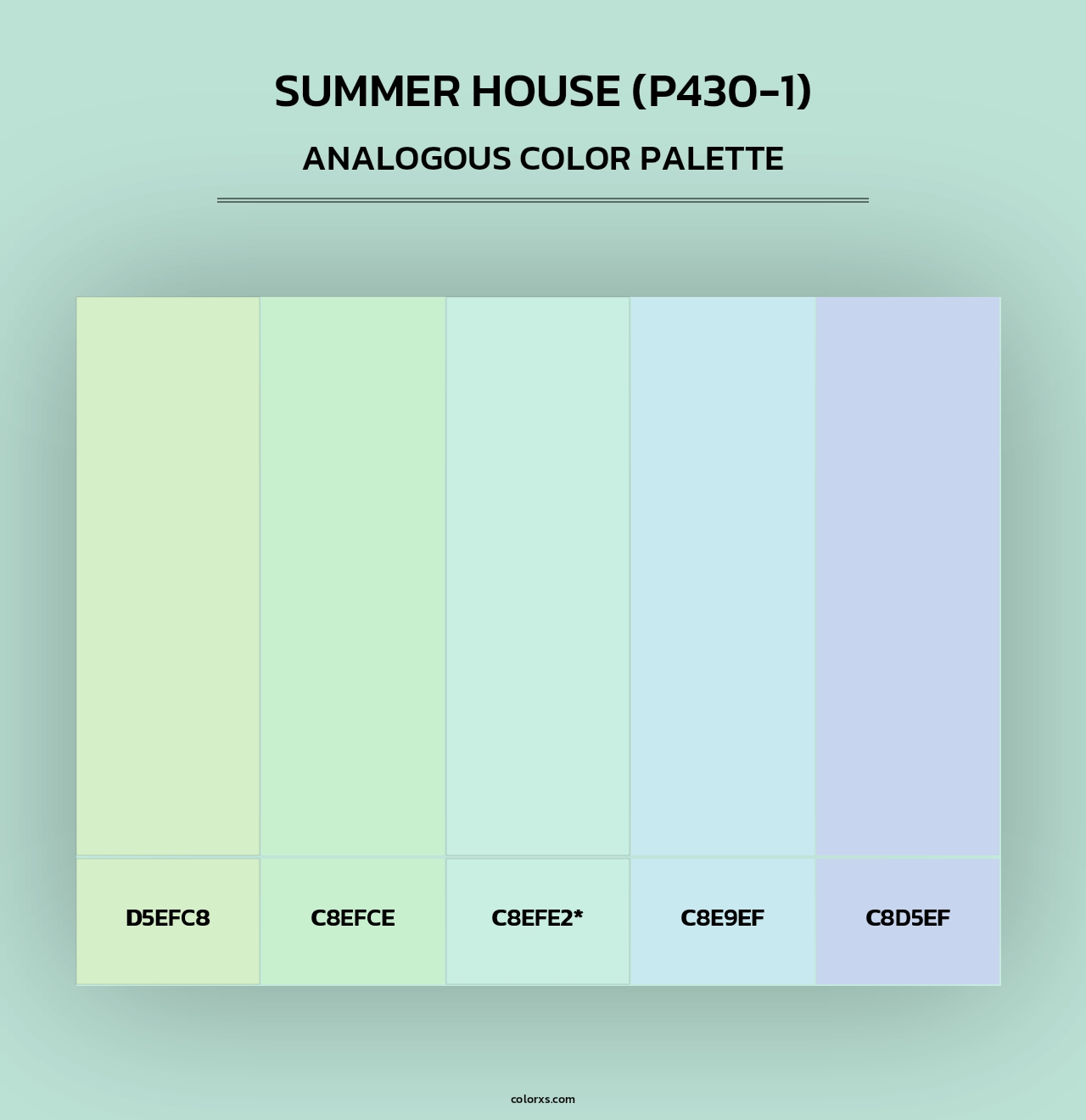 Summer House (P430-1) - Analogous Color Palette