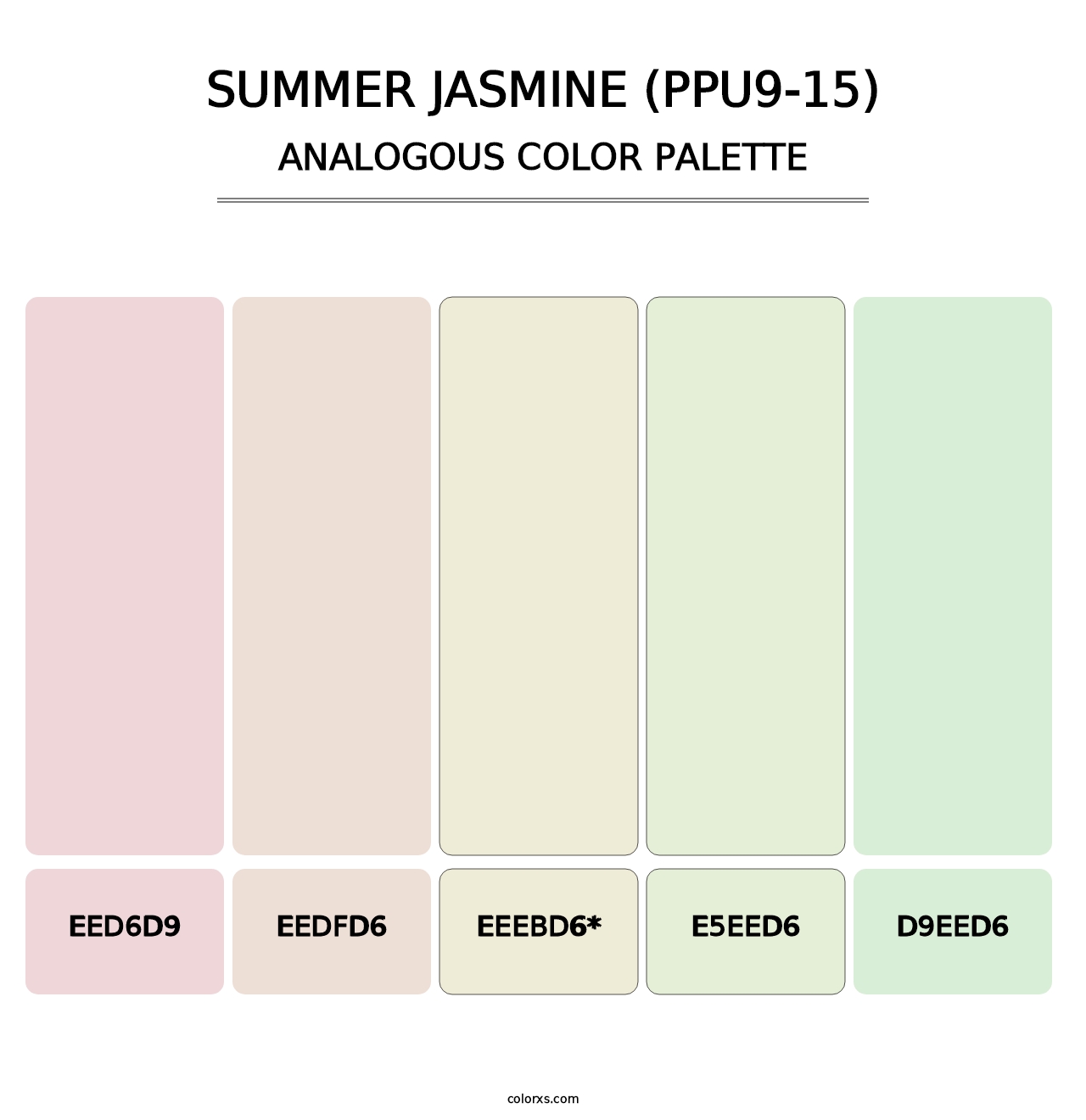 Summer Jasmine (PPU9-15) - Analogous Color Palette