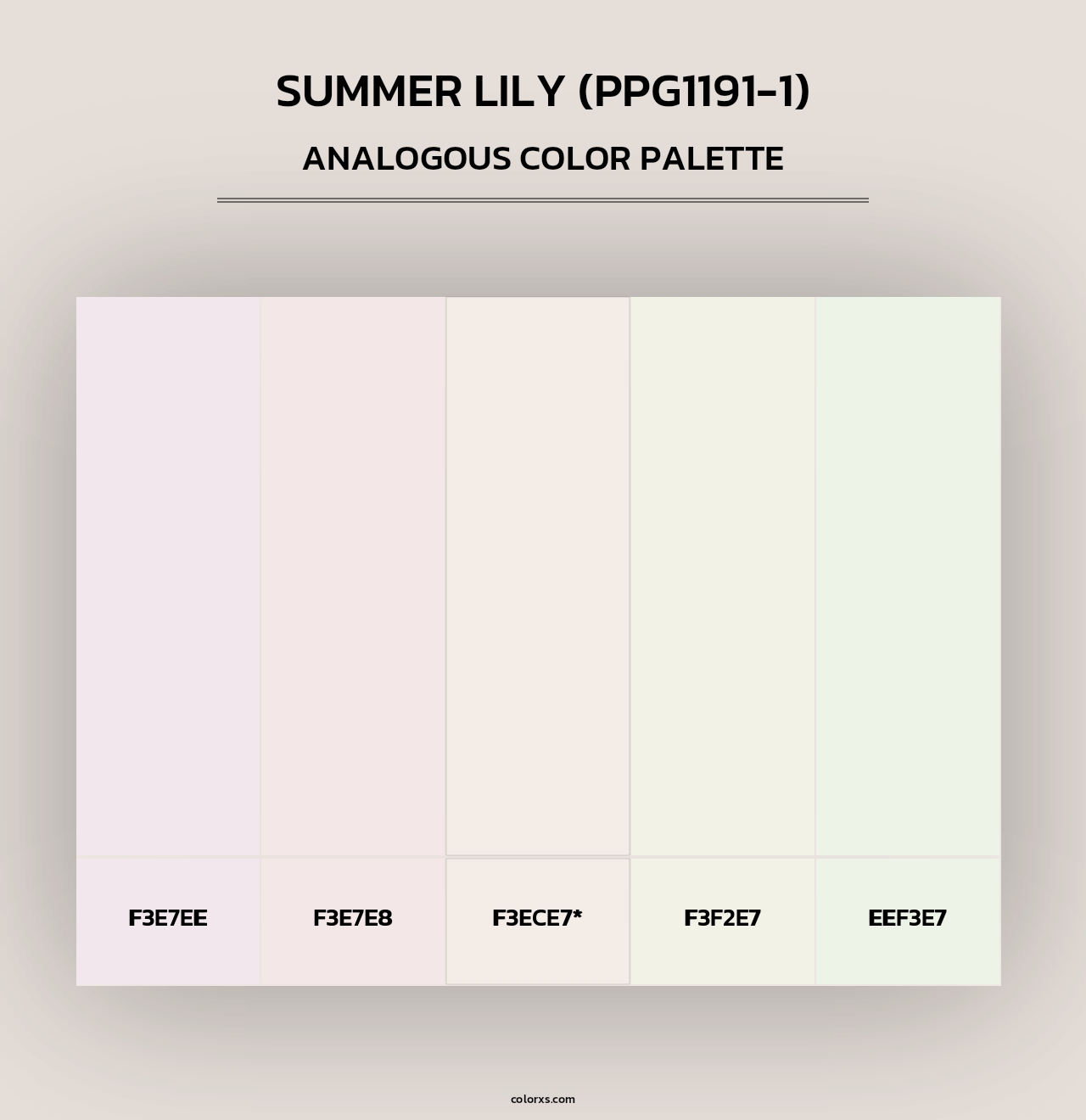 Summer Lily (PPG1191-1) - Analogous Color Palette