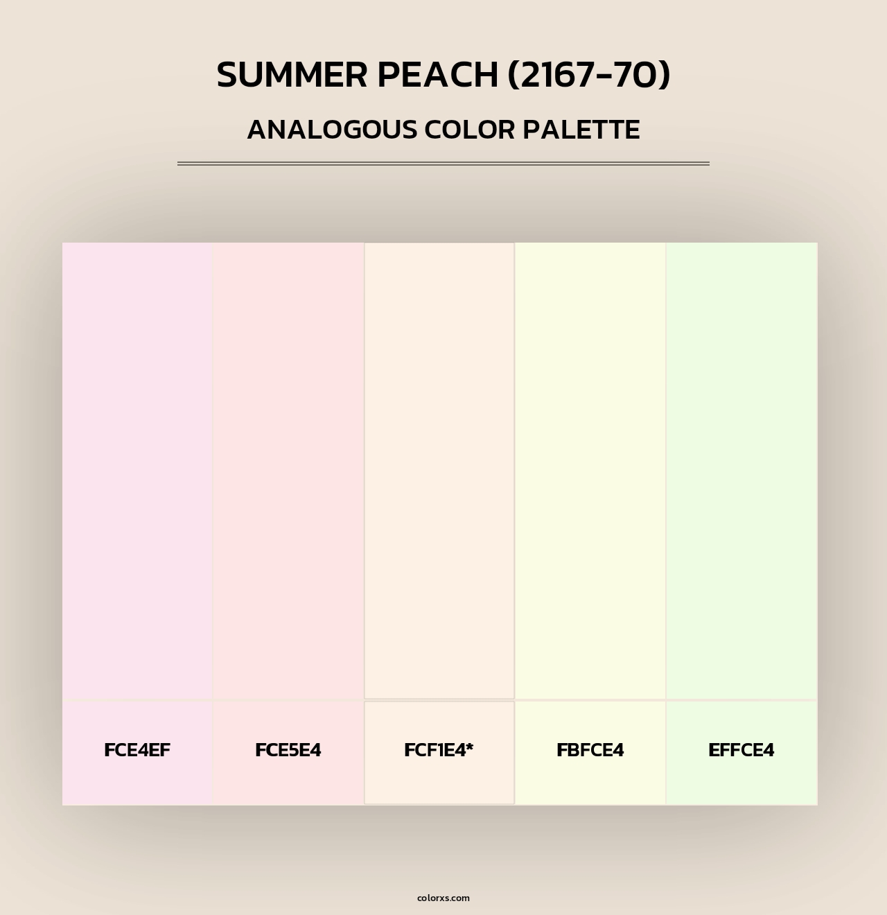 Summer Peach (2167-70) - Analogous Color Palette