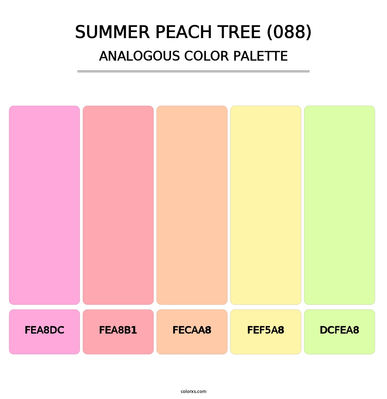 Summer Peach Tree (088) - Analogous Color Palette