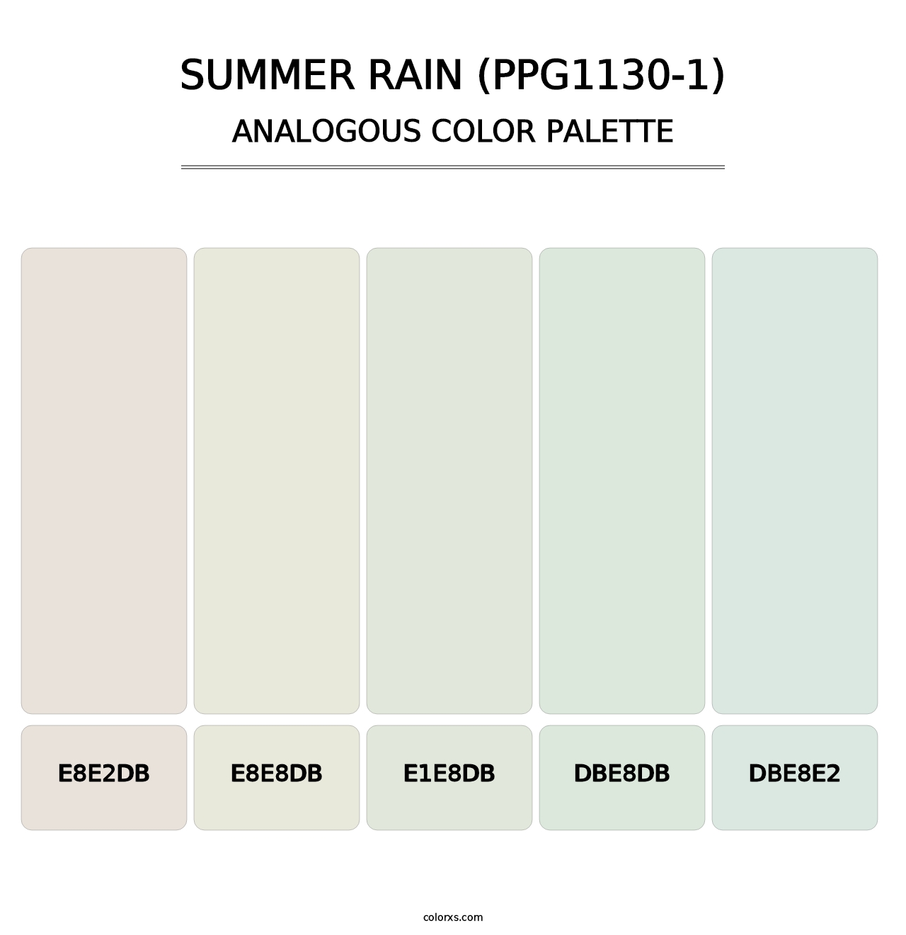 Summer Rain (PPG1130-1) - Analogous Color Palette