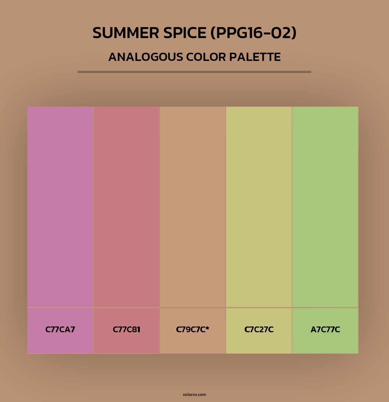 Summer Spice (PPG16-02) - Analogous Color Palette
