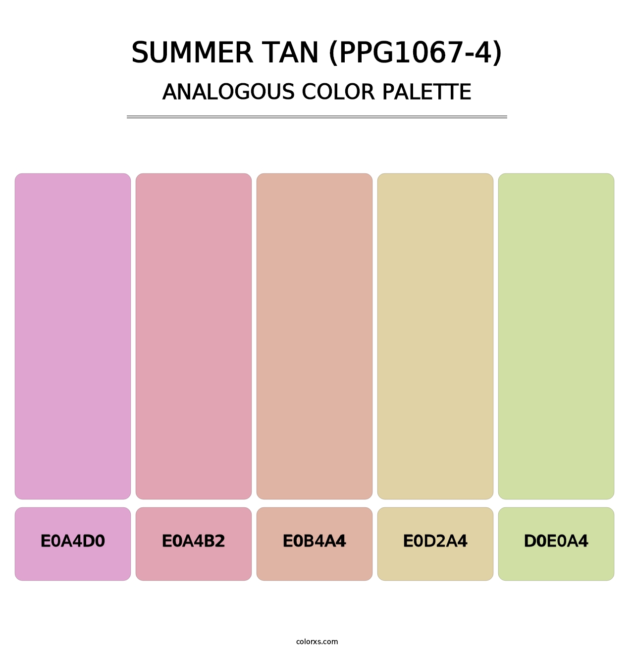 Summer Tan (PPG1067-4) - Analogous Color Palette
