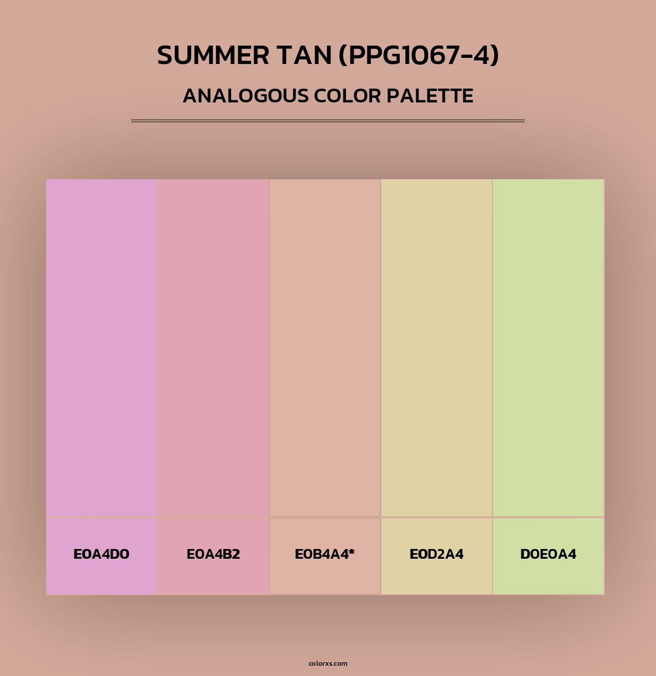 Summer Tan (PPG1067-4) - Analogous Color Palette