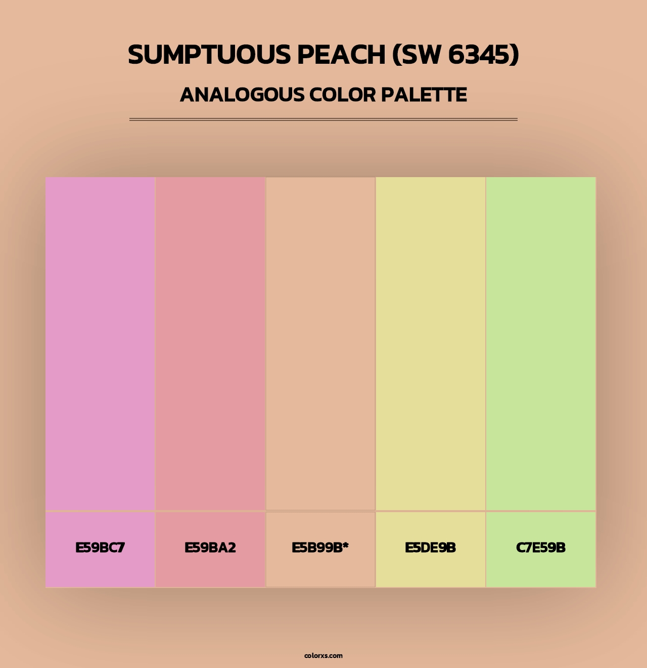Sumptuous Peach (SW 6345) - Analogous Color Palette
