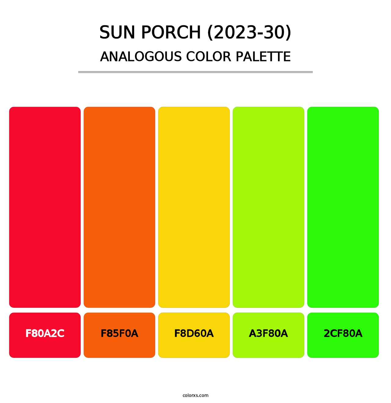 Sun Porch (2023-30) - Analogous Color Palette