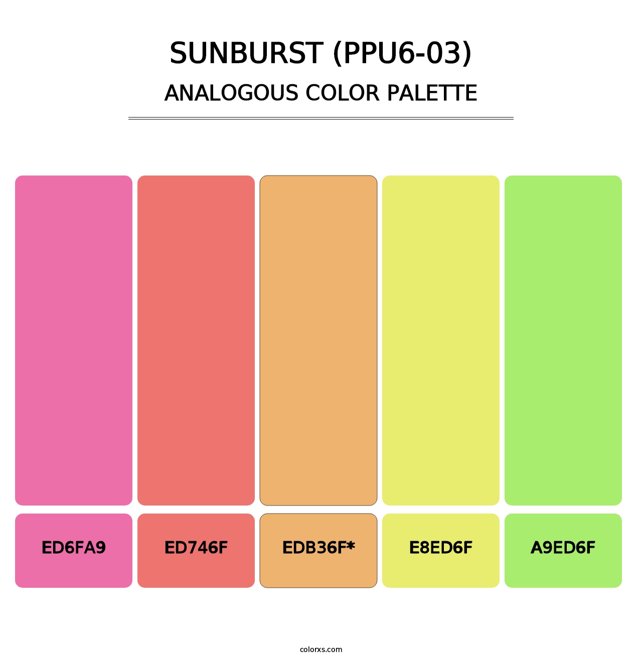Sunburst (PPU6-03) - Analogous Color Palette