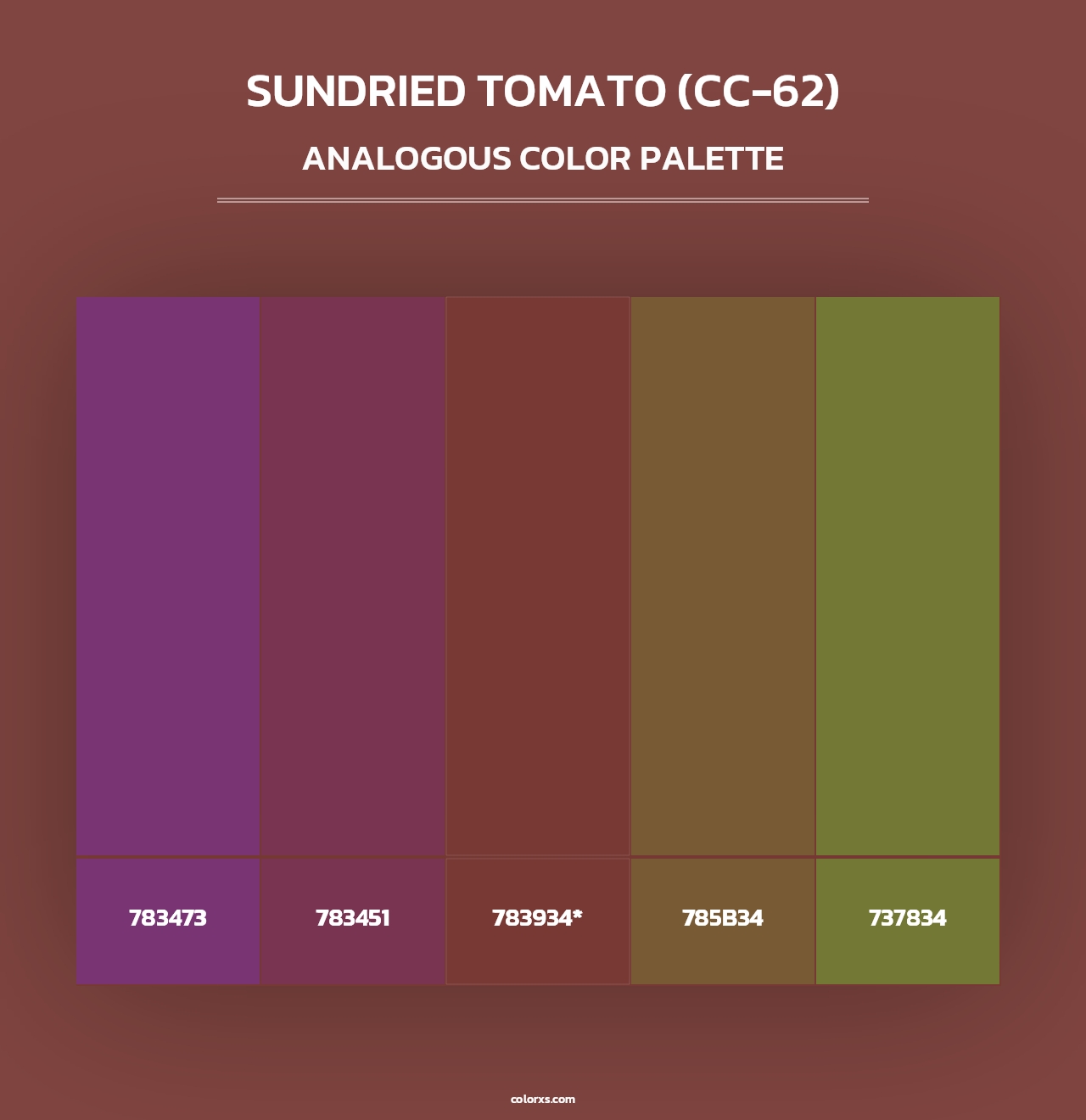 Sundried Tomato (CC-62) - Analogous Color Palette