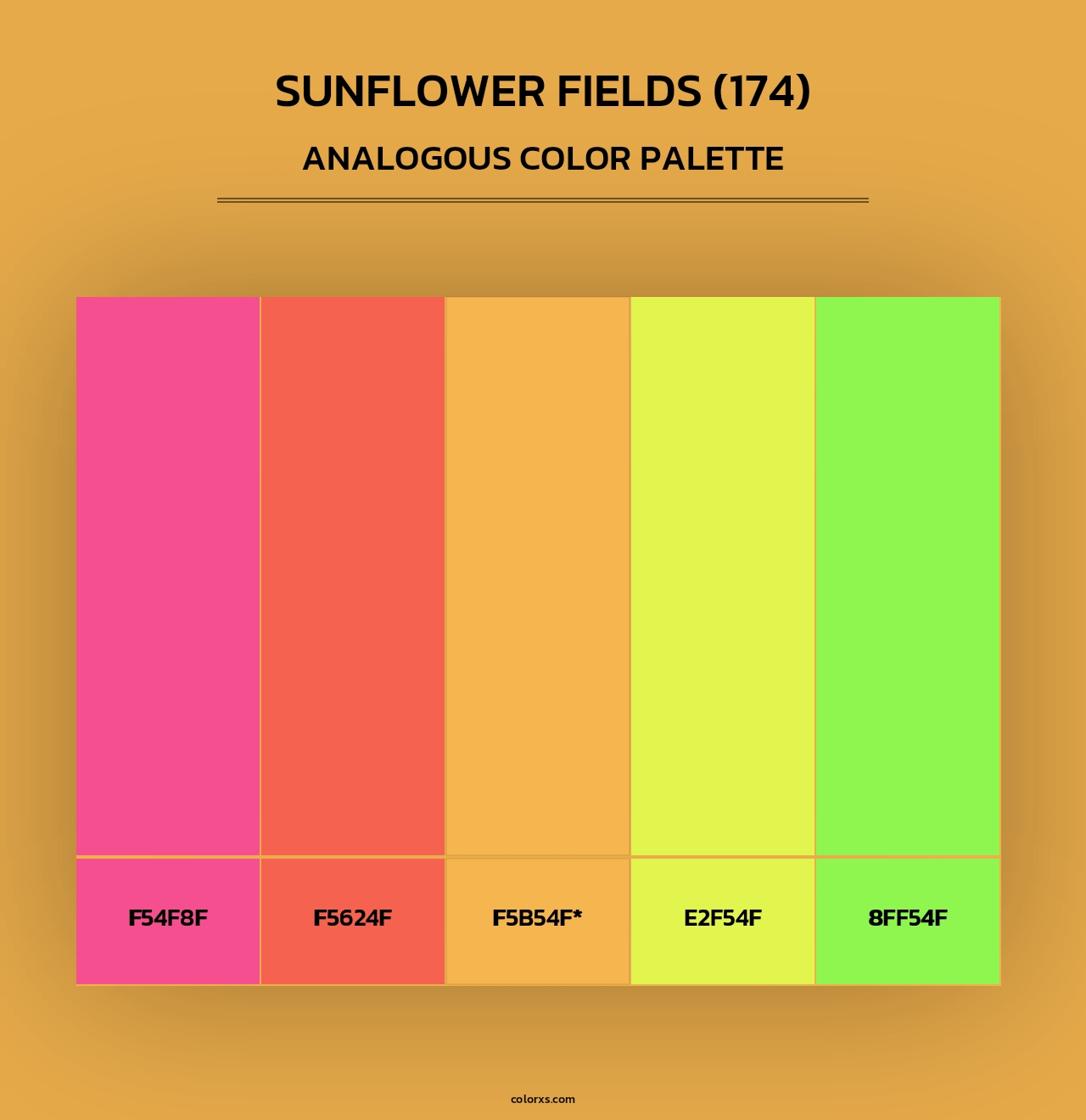 Sunflower Fields (174) - Analogous Color Palette