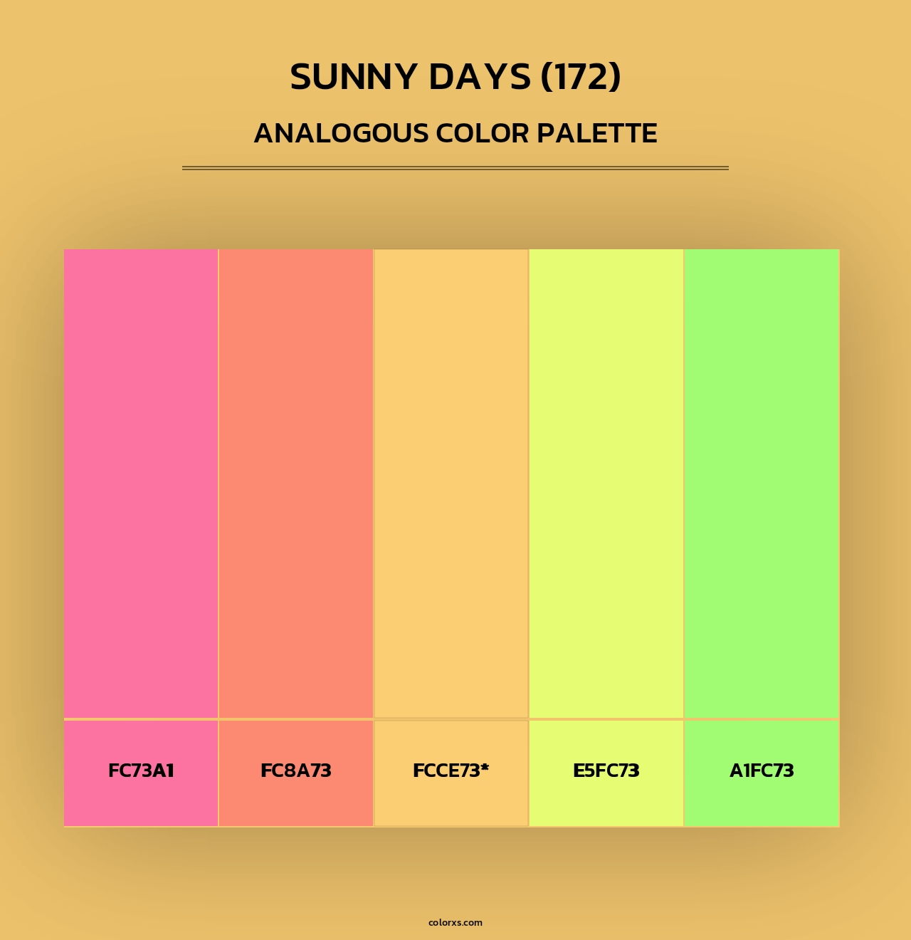 Sunny Days (172) - Analogous Color Palette