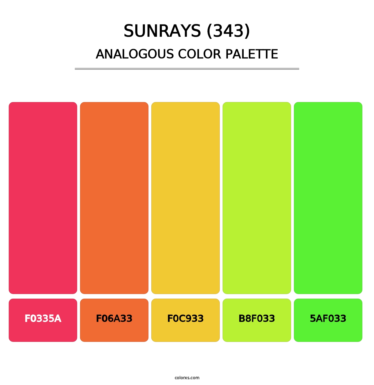 Sunrays (343) - Analogous Color Palette
