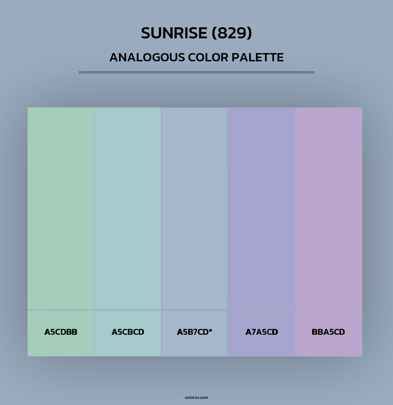 Sunrise (829) - Analogous Color Palette