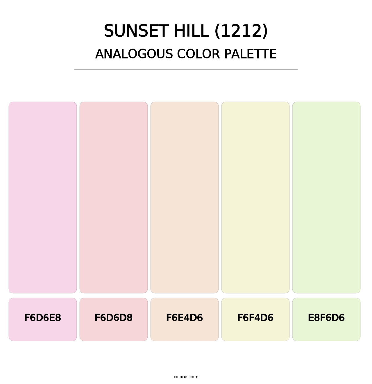 Sunset Hill (1212) - Analogous Color Palette
