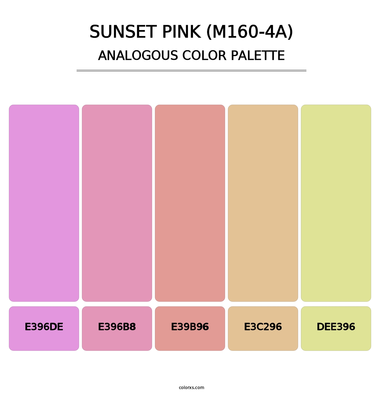 Sunset Pink (M160-4A) - Analogous Color Palette