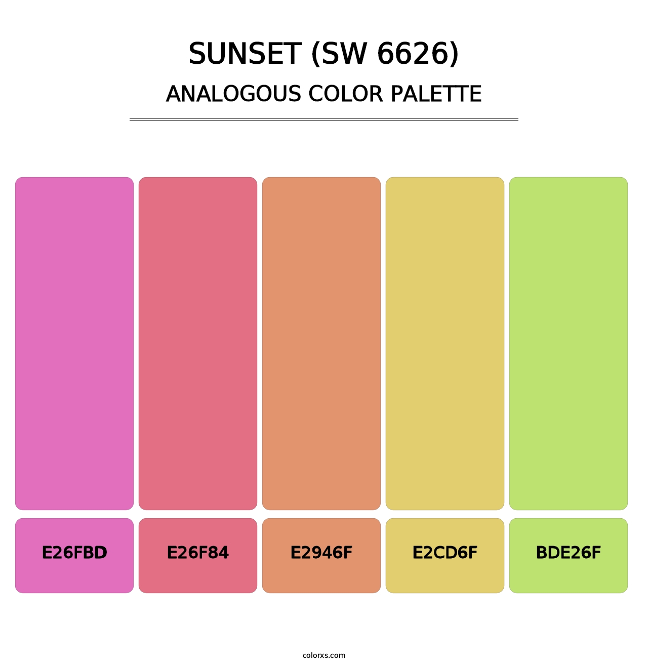 Sunset (SW 6626) - Analogous Color Palette