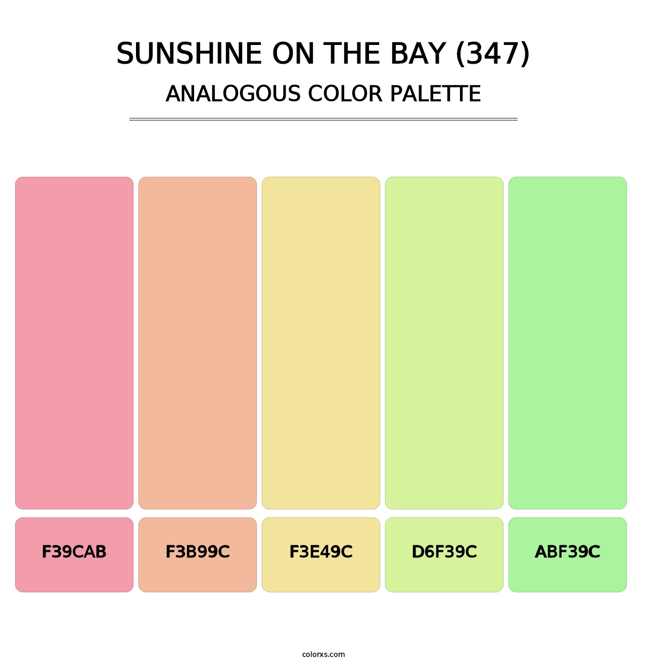 Sunshine on the Bay (347) - Analogous Color Palette