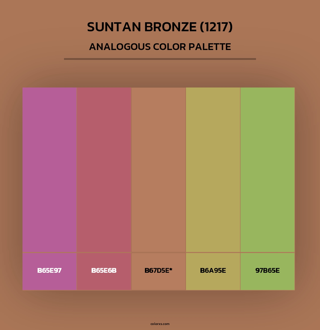 Suntan Bronze (1217) - Analogous Color Palette